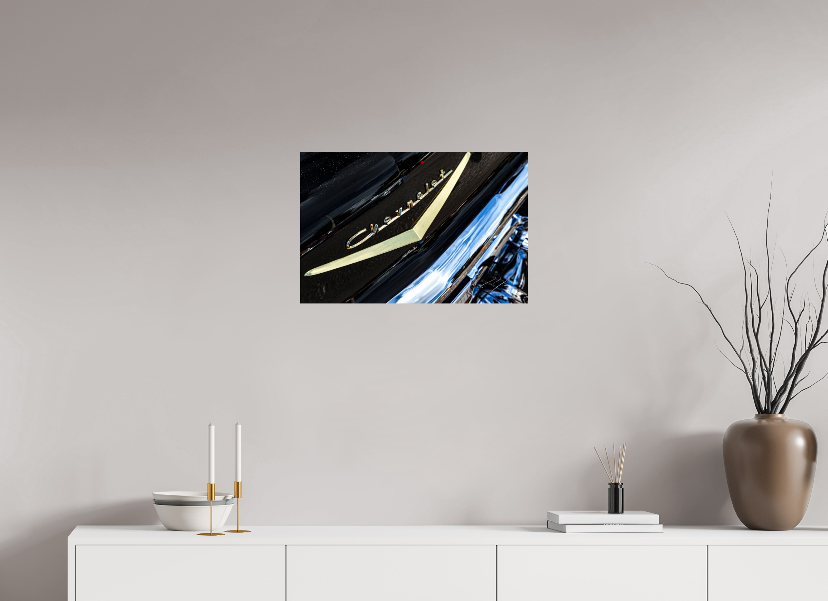 24 x 16″, PHOTO PRINT - FUJIFLEX HIGH GLOSS 1957 CHEVY BEL AIR, No.7