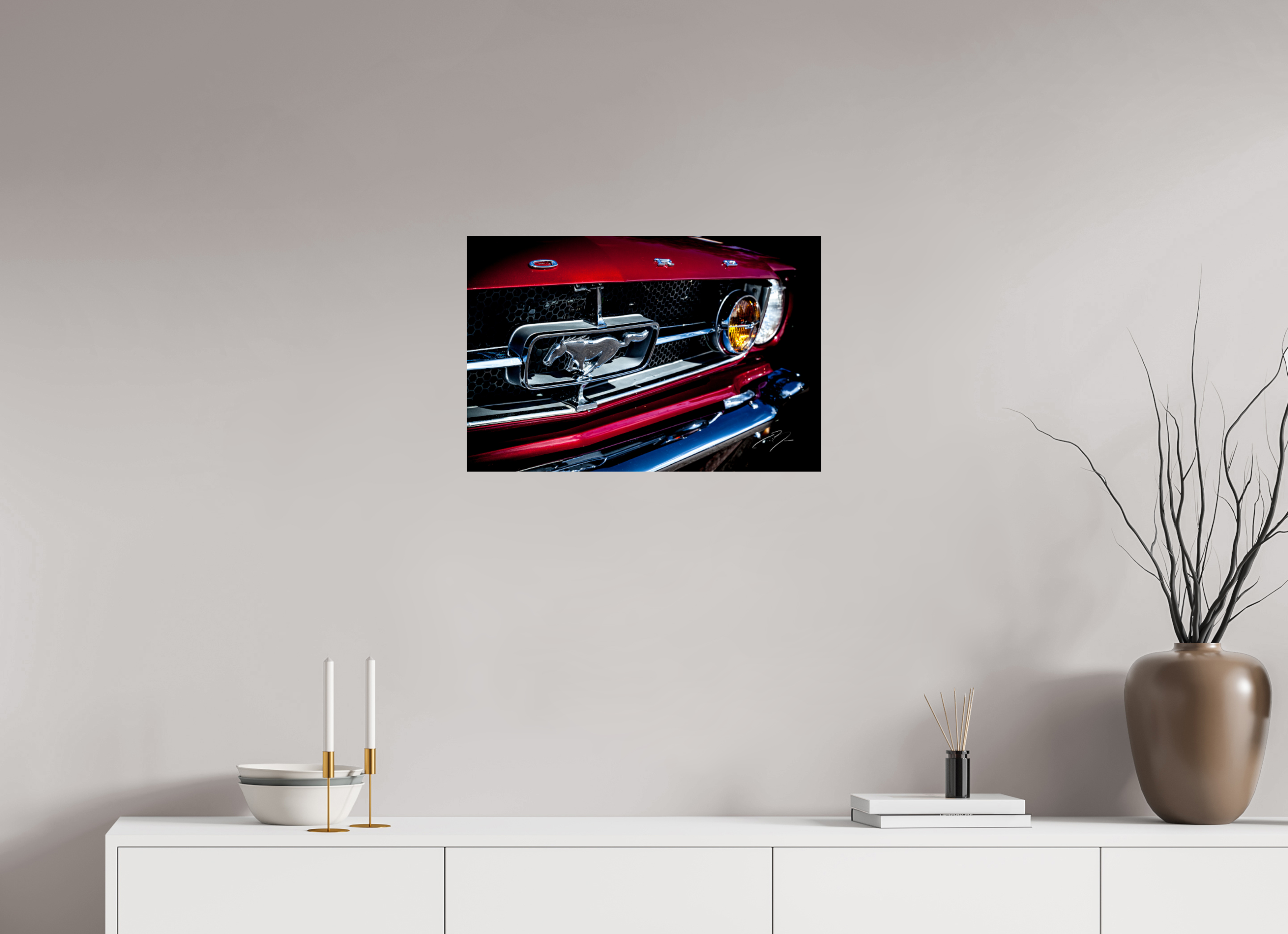 24 x 16″, PRINT ONLY [FUJI CRYSTAL DP II] 1964.5 FORD MUSTANG