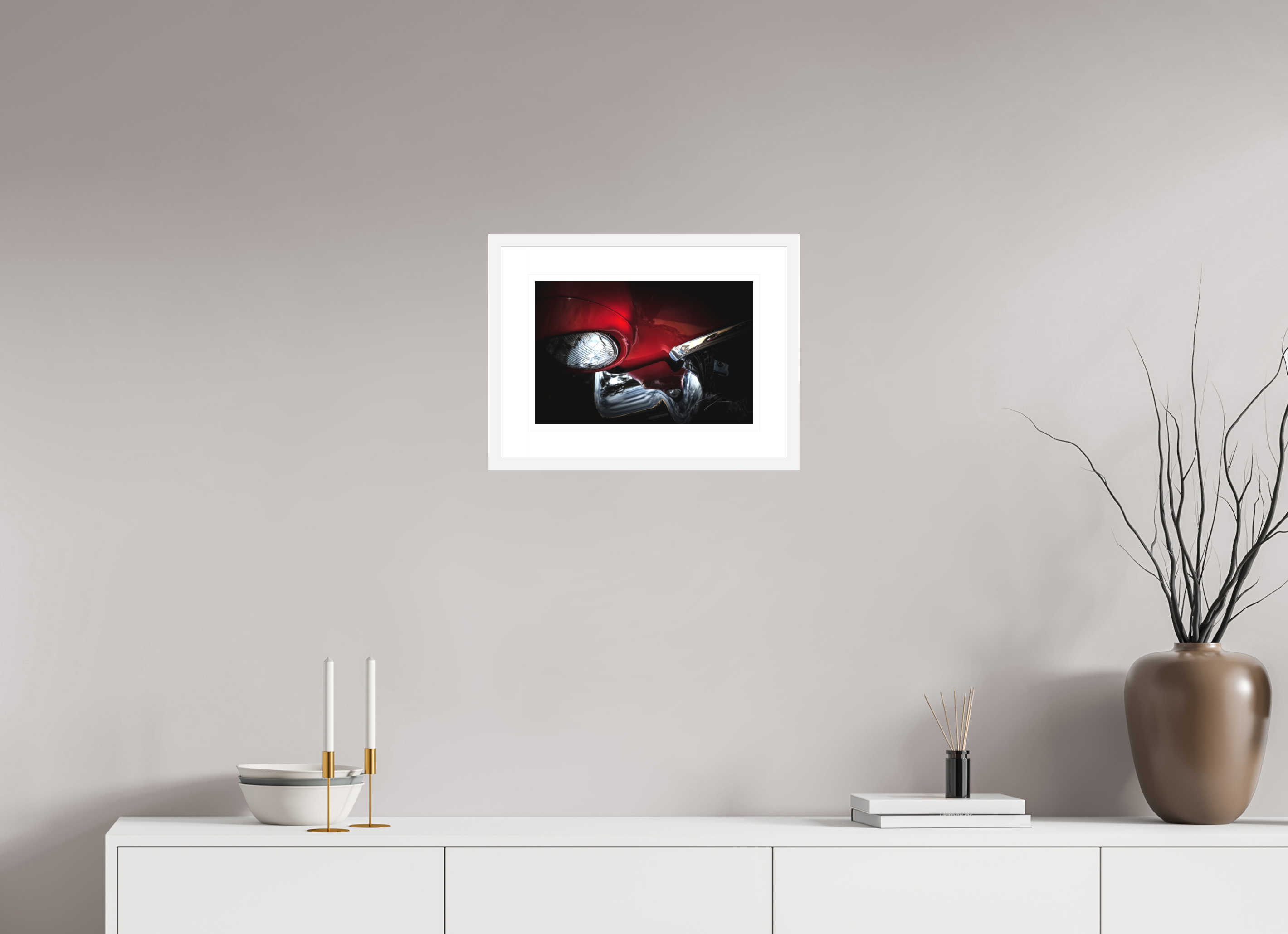 15 x 10″, FRAME - SOLID WOOD [FUJIFLEX] 1957 FORD THUNDERBIRD, No.6