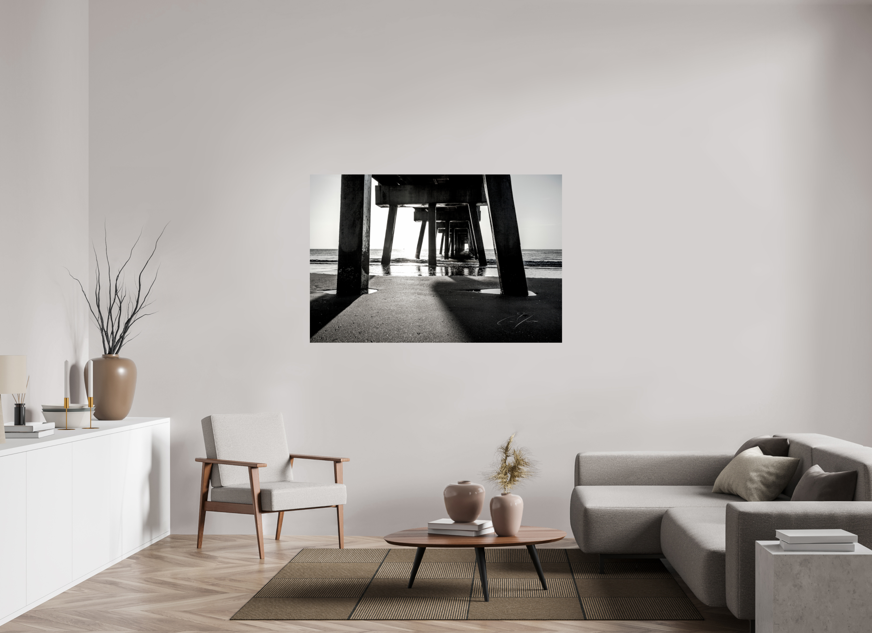 60 x 40″, PRINT ONLY [FUJI CRYSTAL DP II] BENEATH THE PIER
