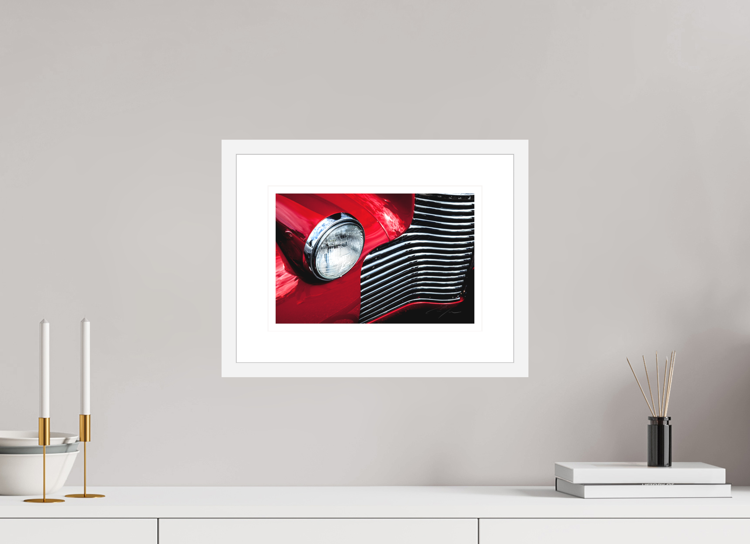 12 x 8″, FRAME - SOLID WOOD [FUJIFLEX] 1940 CHEVY 2-DOOR