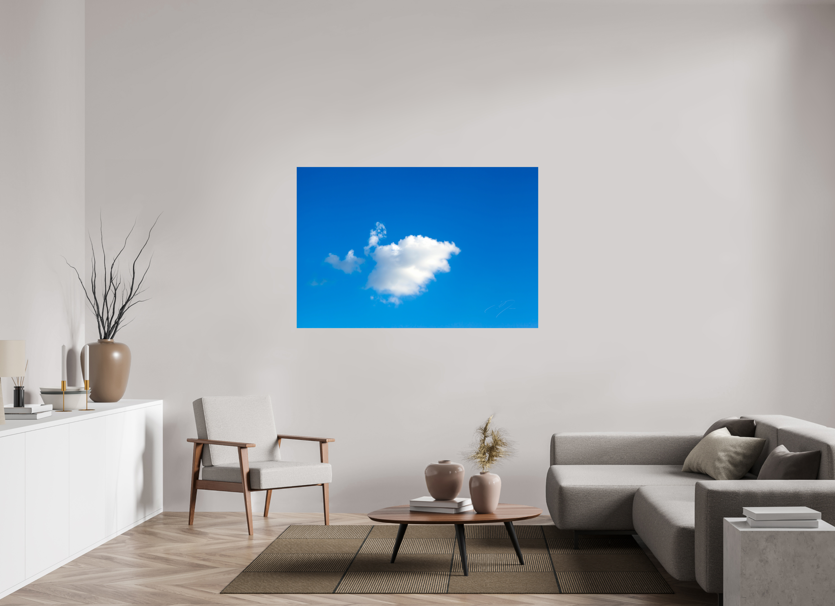 60 x 40″, PHOTO PRINT - FUJIFLEX HIGH GLOSS A SINGLE CLOUD