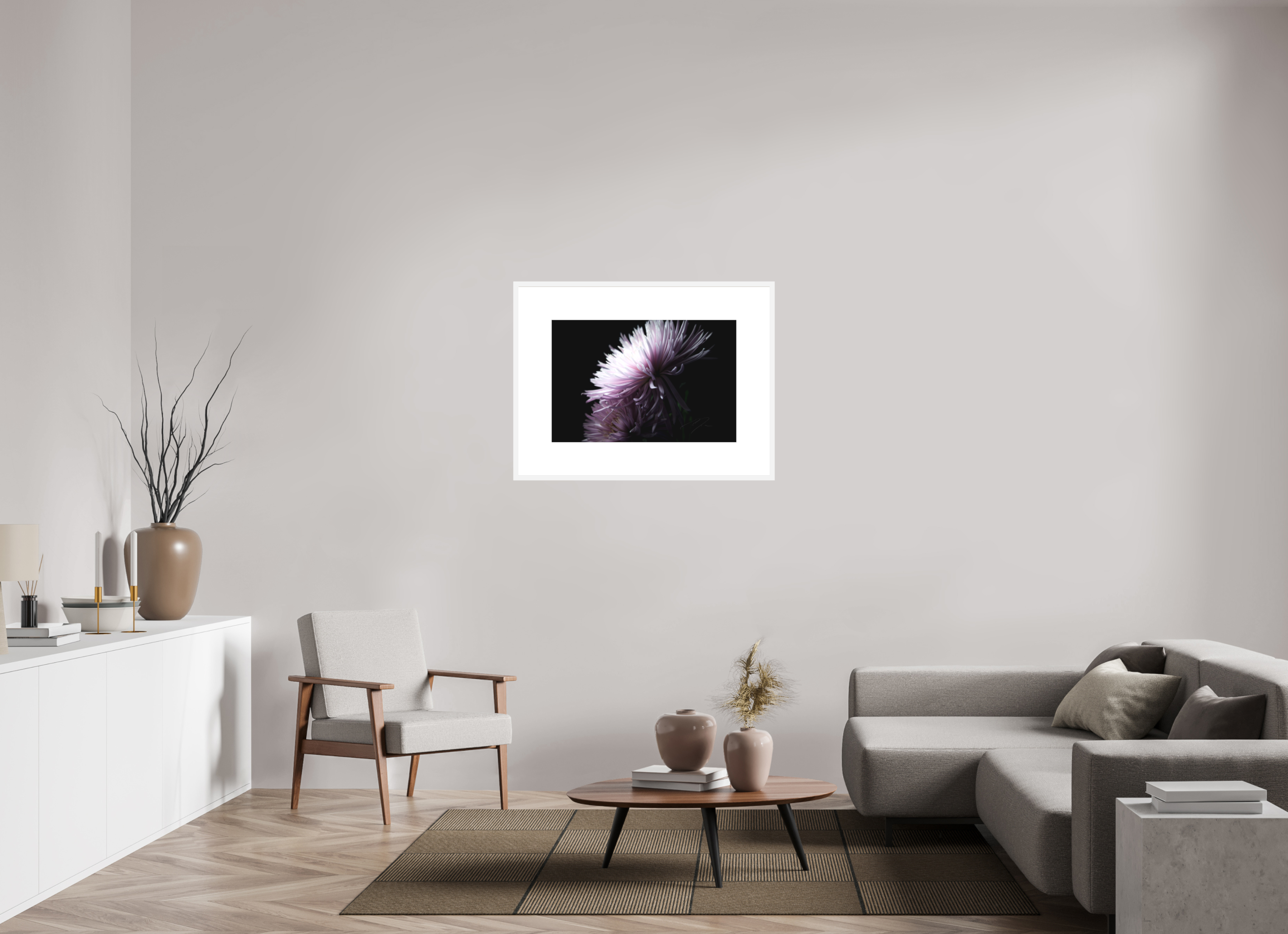 30 x 20″, FRAME SOLID WOOD [FUJIFLEX HIGH GLOSS MATTE FLOAT GLASS] MUM, No.5