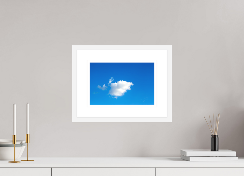 12 x 8″, FRAME - SOLID WOOD [FUJIFLEX] A SINGLE CLOUD