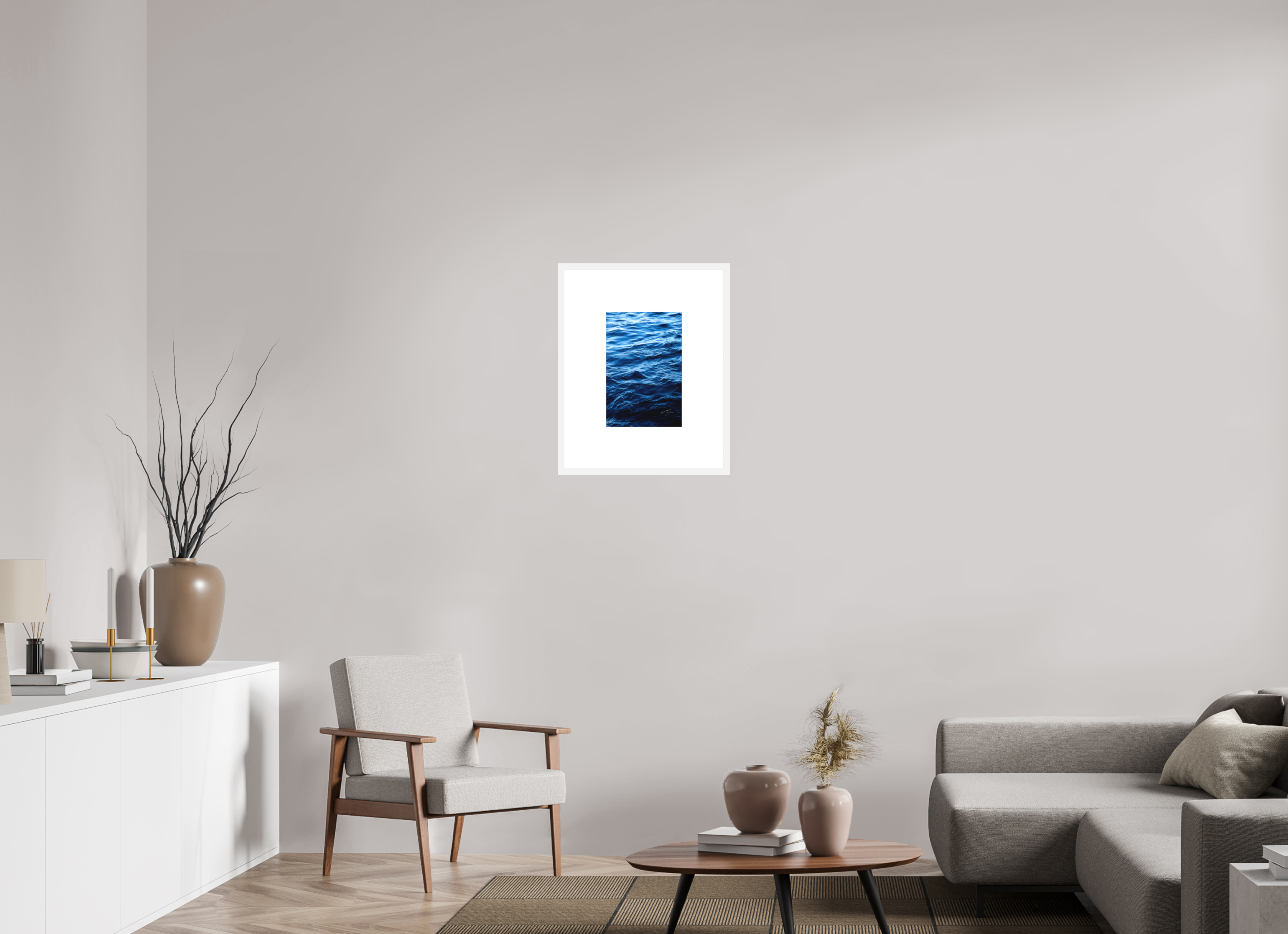 10 x 15″, FRAME SOLID WOOD [FUJIFLEX HIGH GLOSS MATTE FLOAT GLASS] WATER, No.8