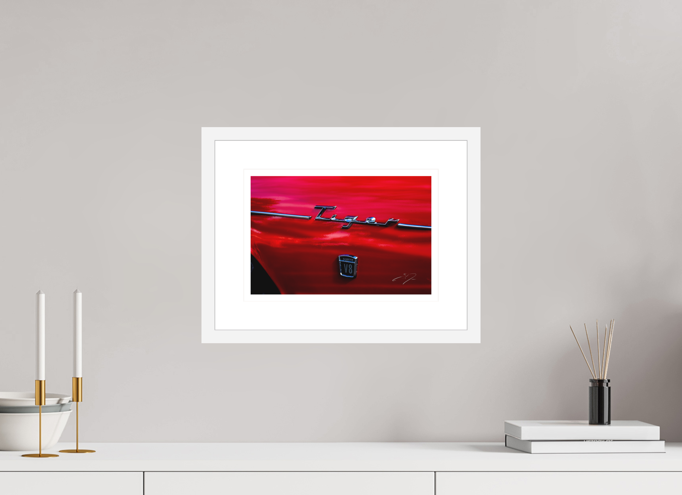 12 x 8″, FRAME - SOLID WOOD [FUJIFLEX] 1966 TIGER SUNBEAM, No.2