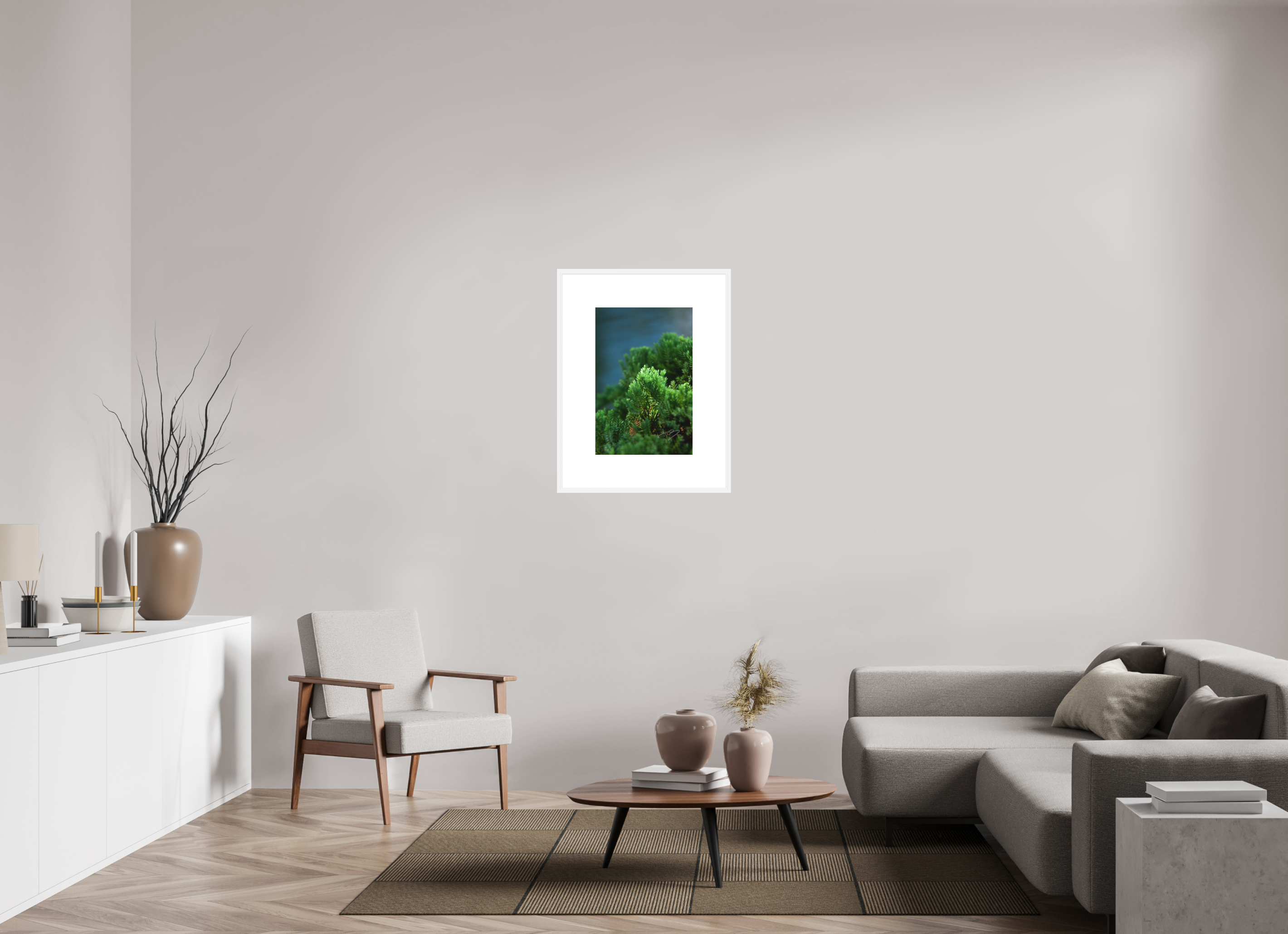 16 x 24″, FRAME SOLID WOOD [FUJI CRYSTAL DP II MATTE FLOAT GLASS] VERDANT