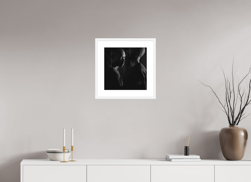 15 x 15″, FRAME - SOLID WOOD [FUJIFLEX] AGAINST THE WALL