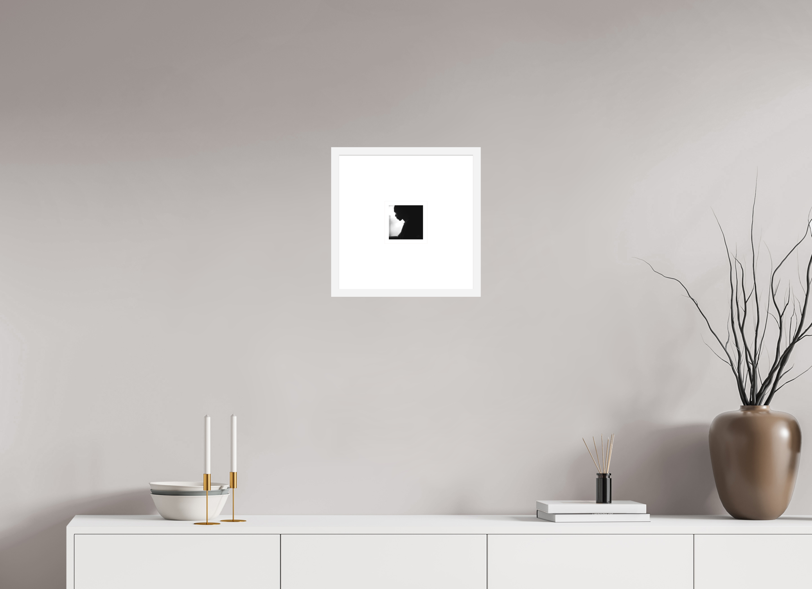 4 x 4″, FRAME SOLID WOOD [FUJI CRYSTAL DP II MATTE FLOAT GLASS] SHADOWS