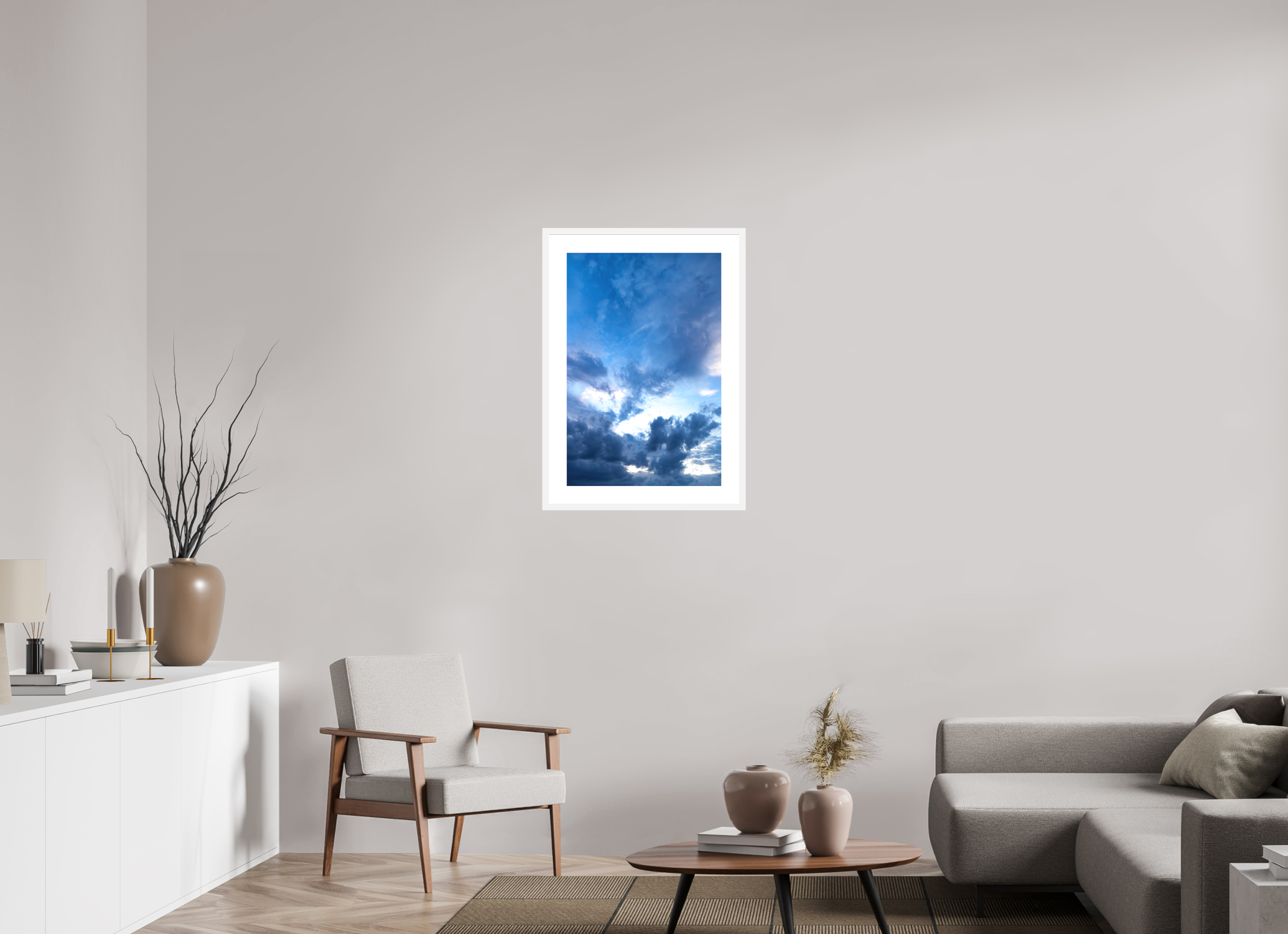20 x 30″, FRAME - SOLID WOOD [FUJIFLEX] BLUES OF SKY