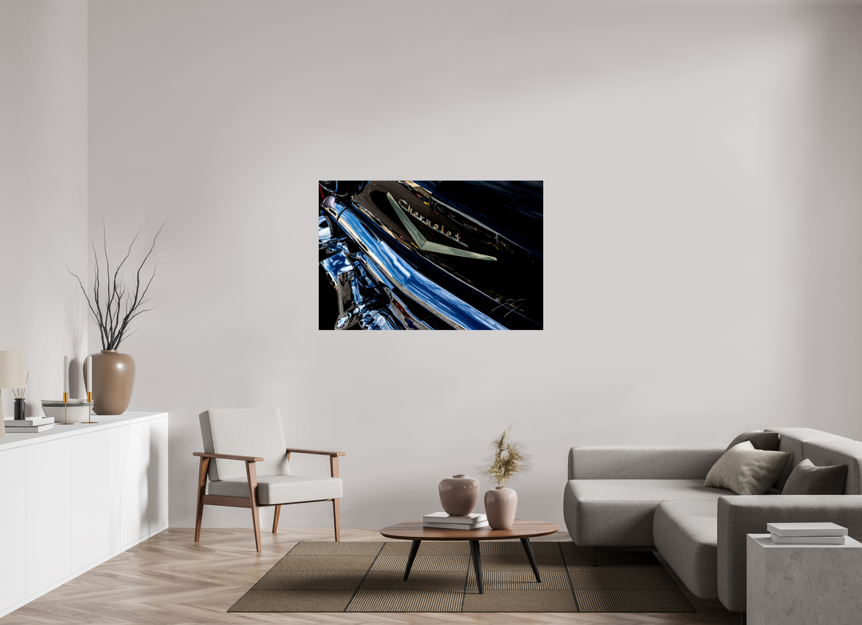 54 x 36″, PRINT ONLY [FUJI CRYSTAL DP II] 1957 CHEVY BEL AIR