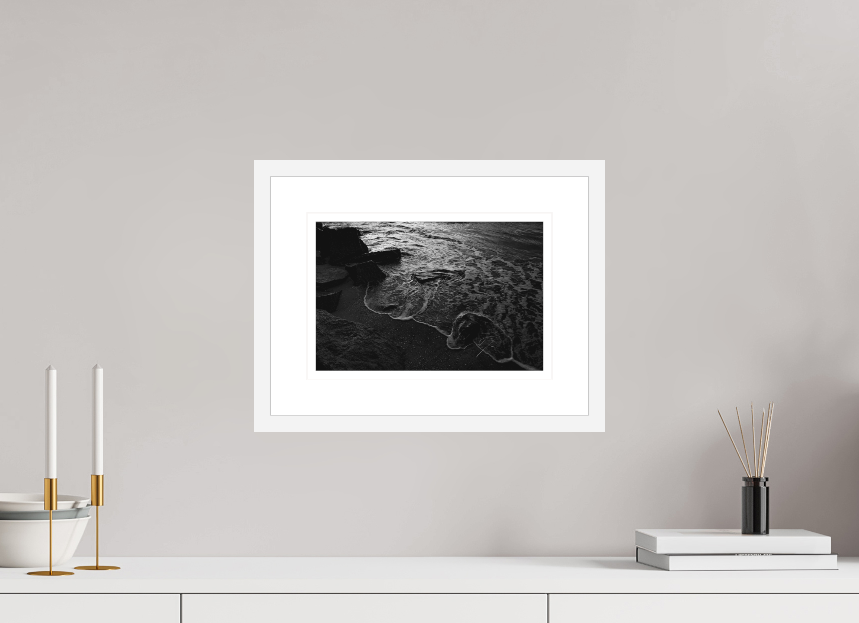 12 x 8″, FRAME - SOLID WOOD [FUJIFLEX] COME TO SHORE