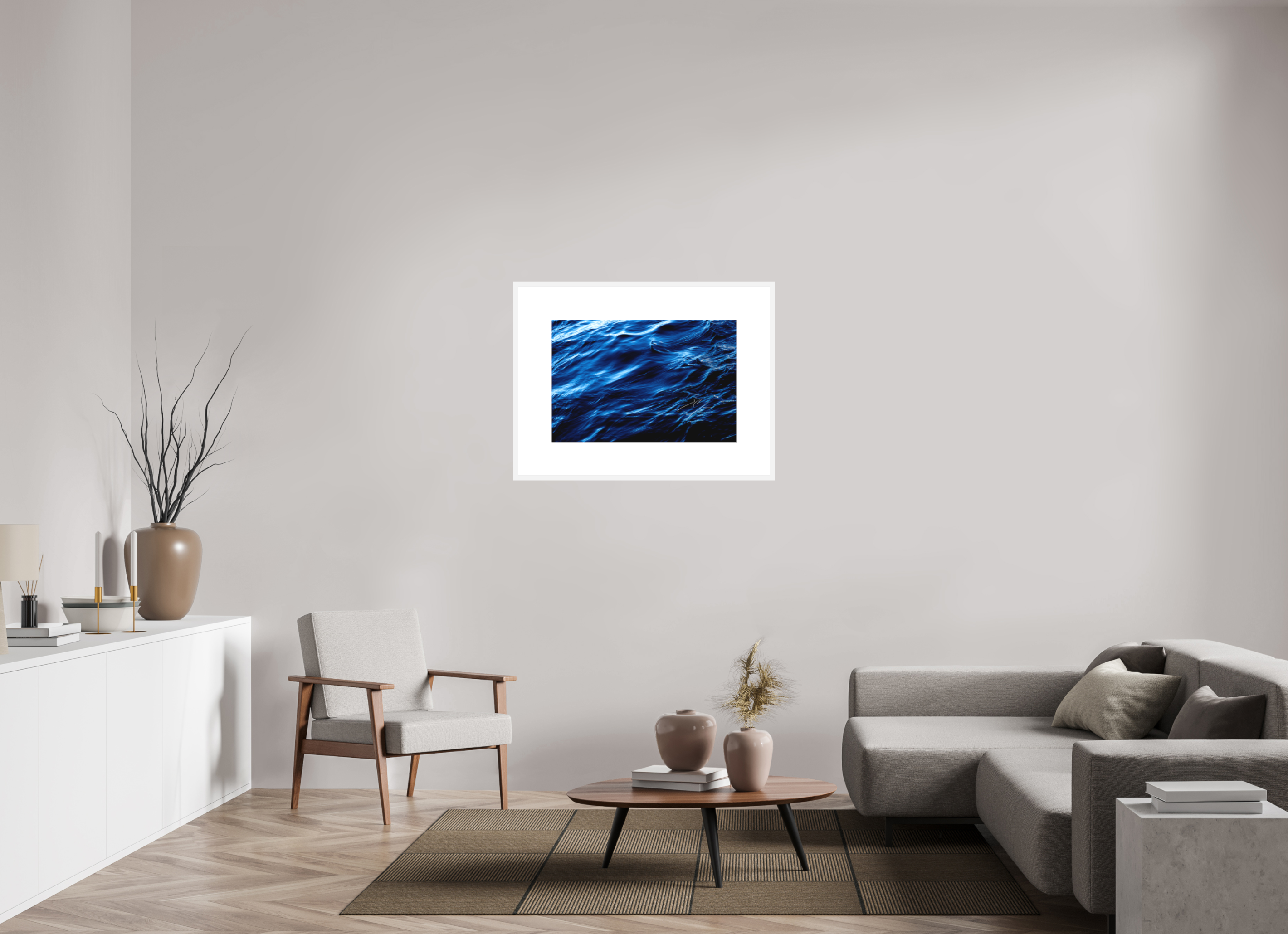30 x 20″, FRAME SOLID WOOD [FUJI CRYSTAL DP II MATTE FLOAT GLASS] WATER, No.5