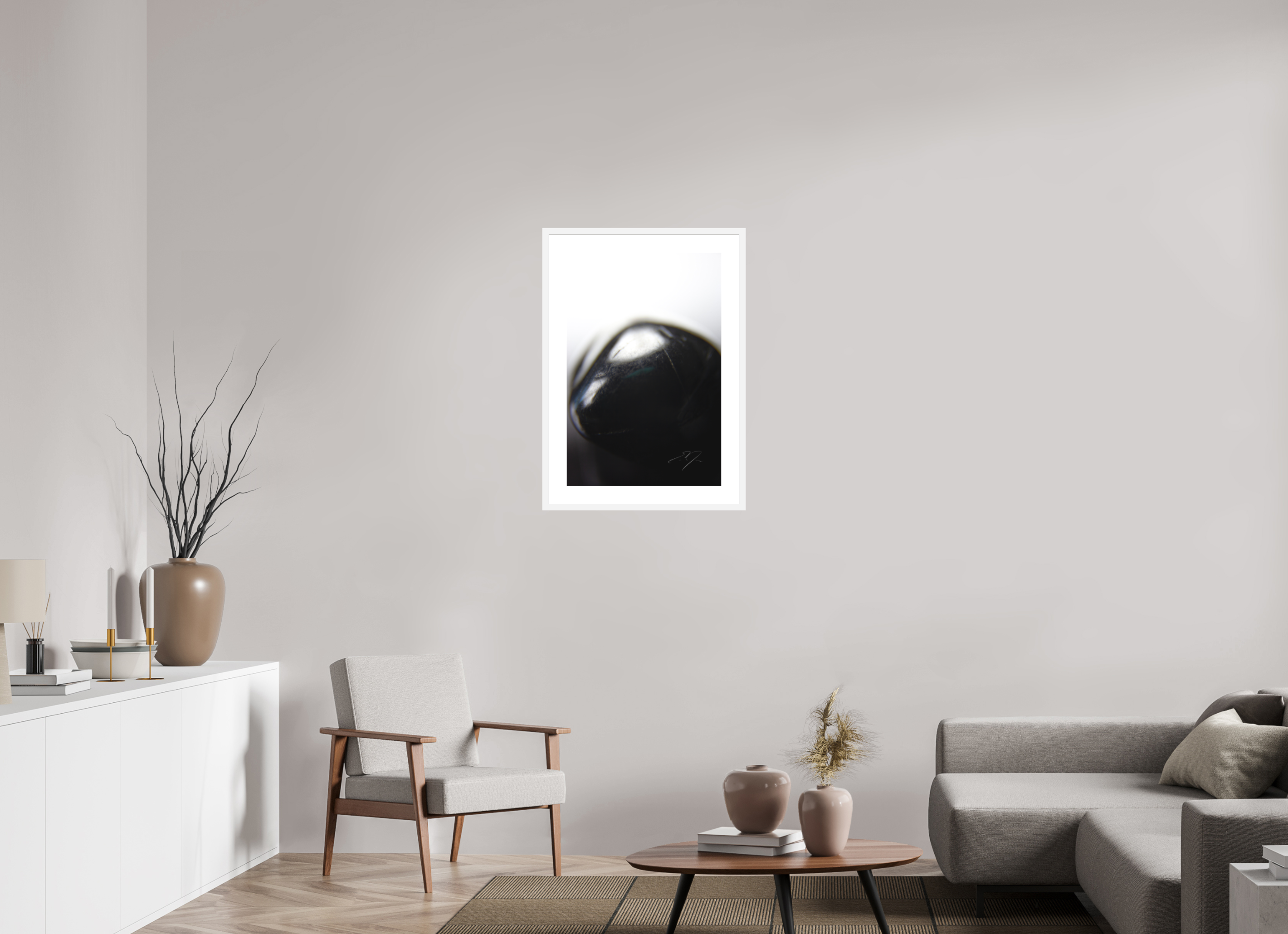 20 x 30″, FRAME - SOLID WOOD [FUJIFLEX] BLACK STONE