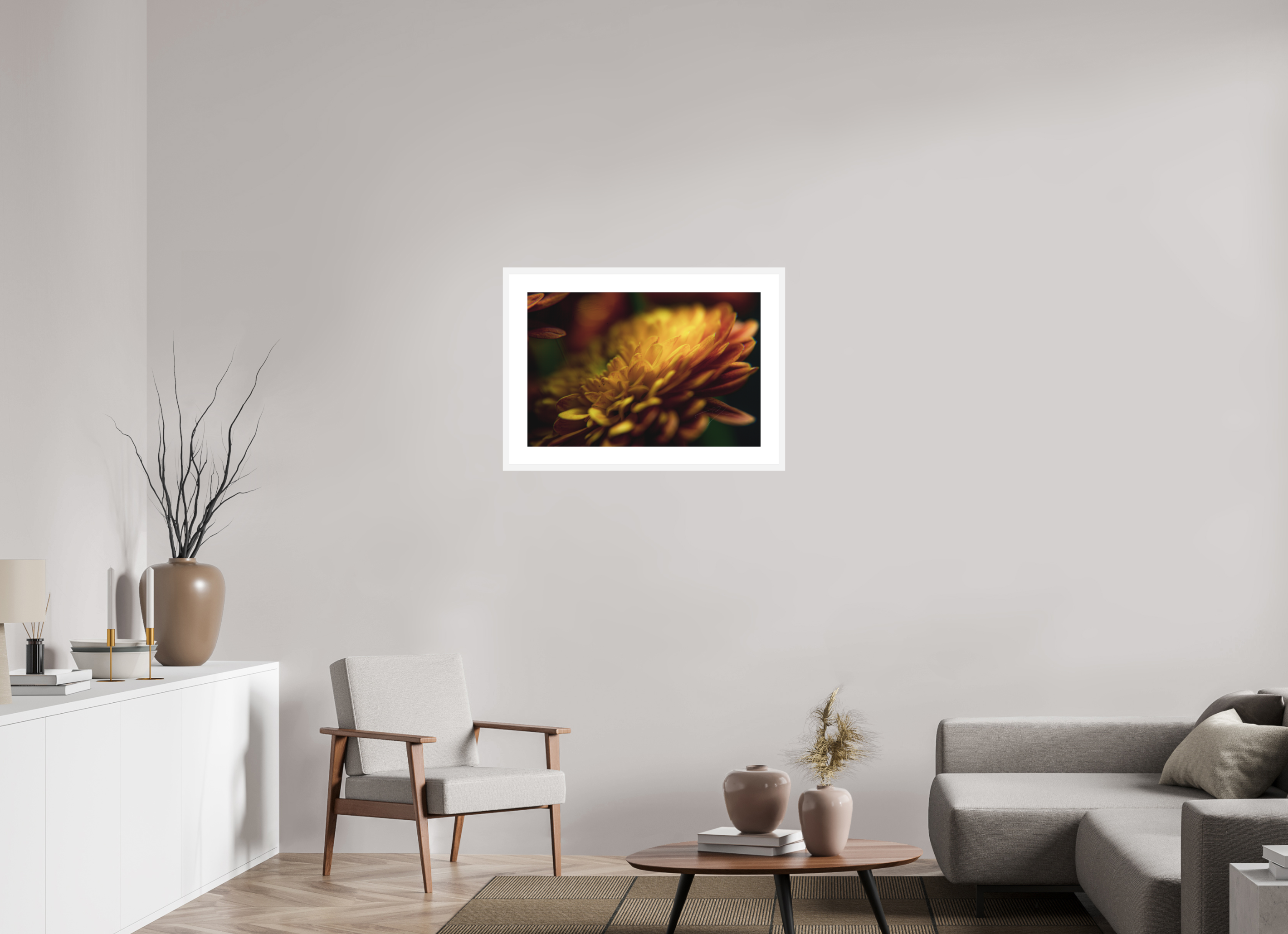 30 x 20″, FRAME - SOLID WOOD [FUJIFLEX] PETALS' GLOW