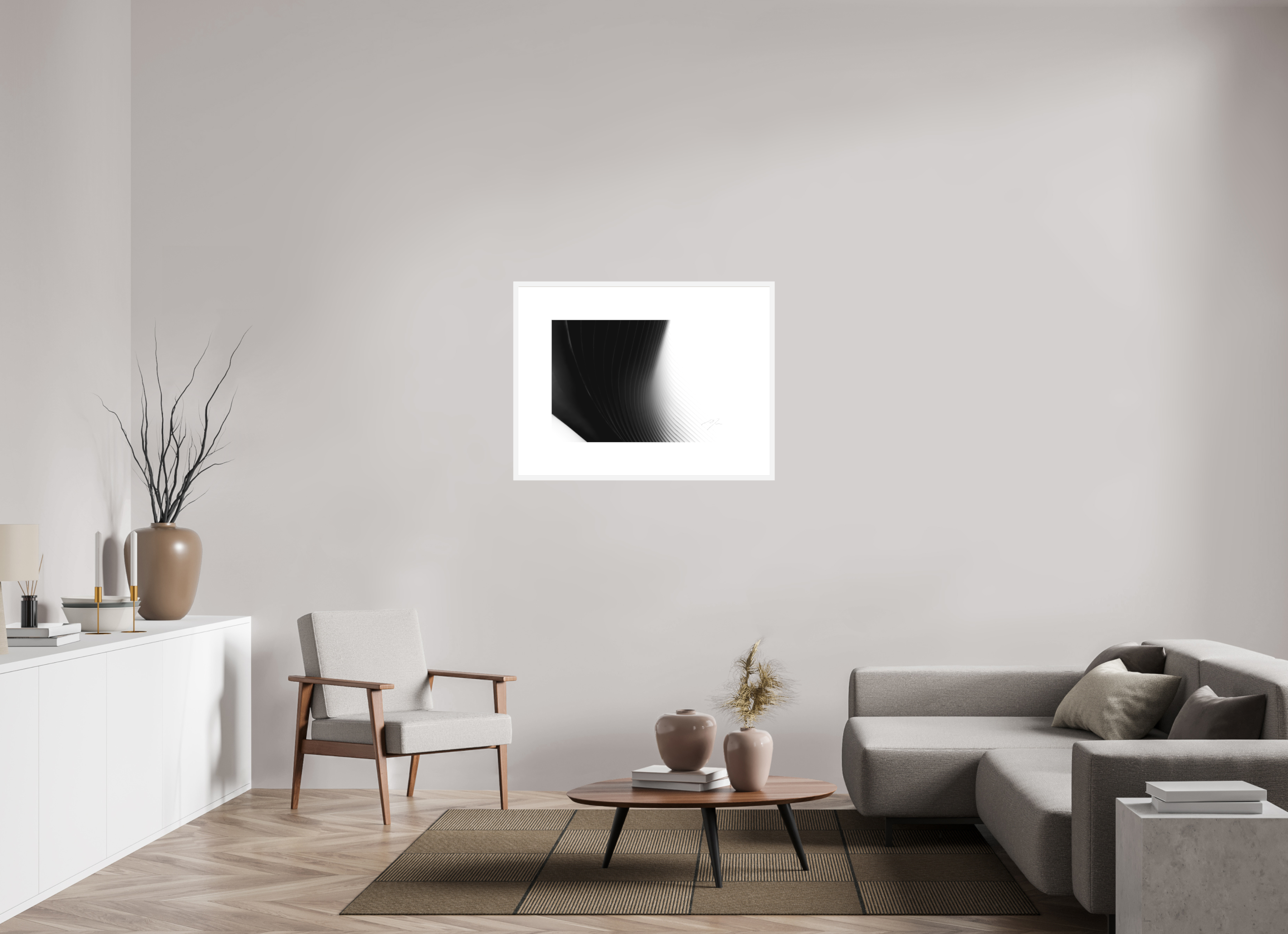 30 x 20″, FRAME SOLID WOOD [FUJIFLEX HIGH GLOSS MATTE FLOAT GLASS] INVERSION
