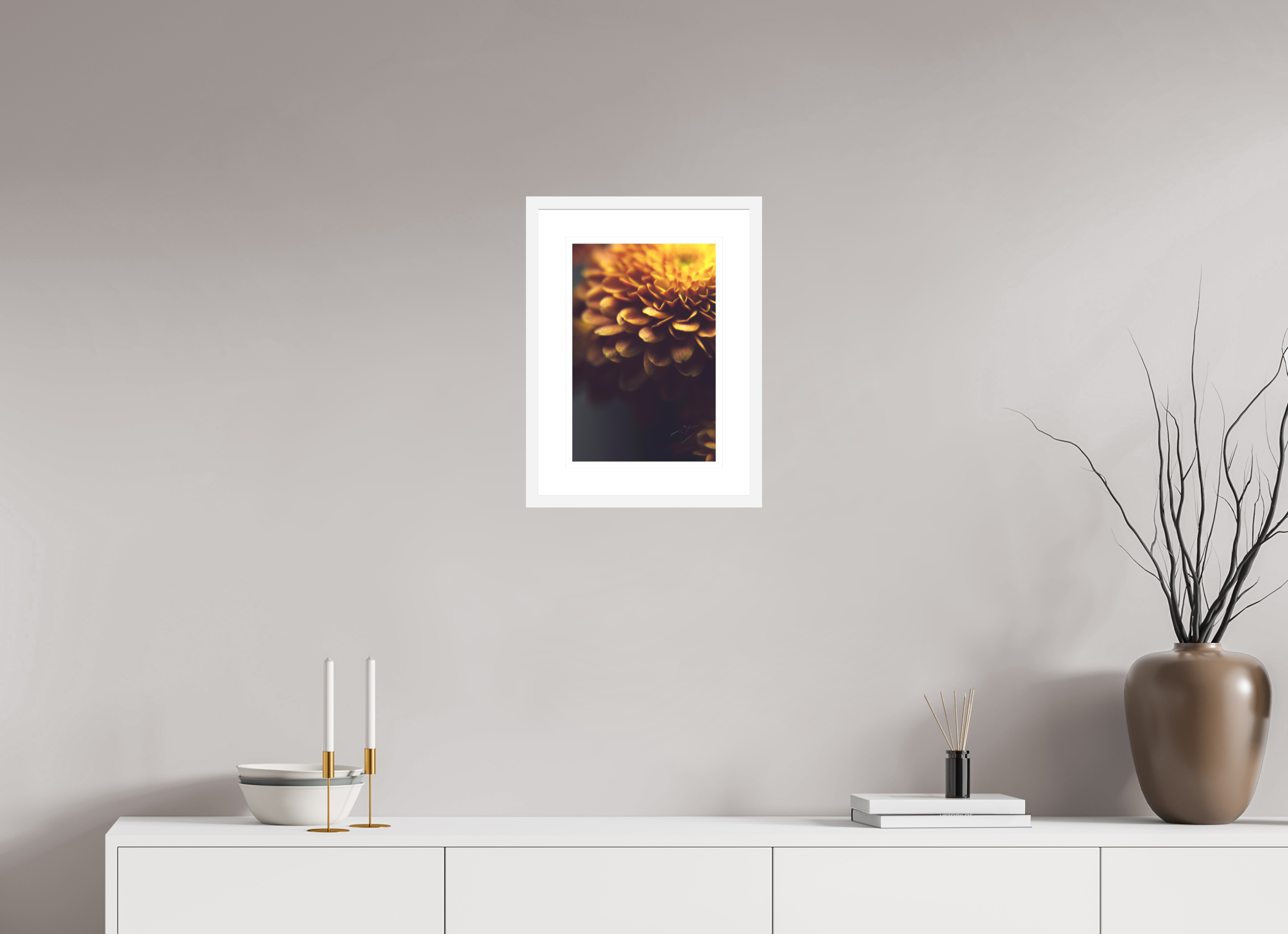 10 x 15″, FRAME - SOLID WOOD [FUJIFLEX] RUSTIC PETALS