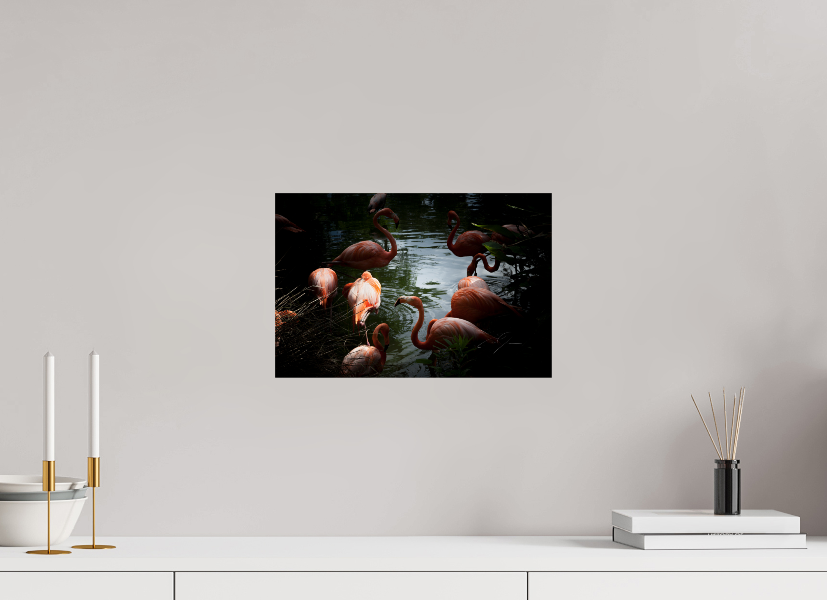 15 x 10″, PRINT ONLY [FUJI CRYSTAL DP II] FLAMINGOS