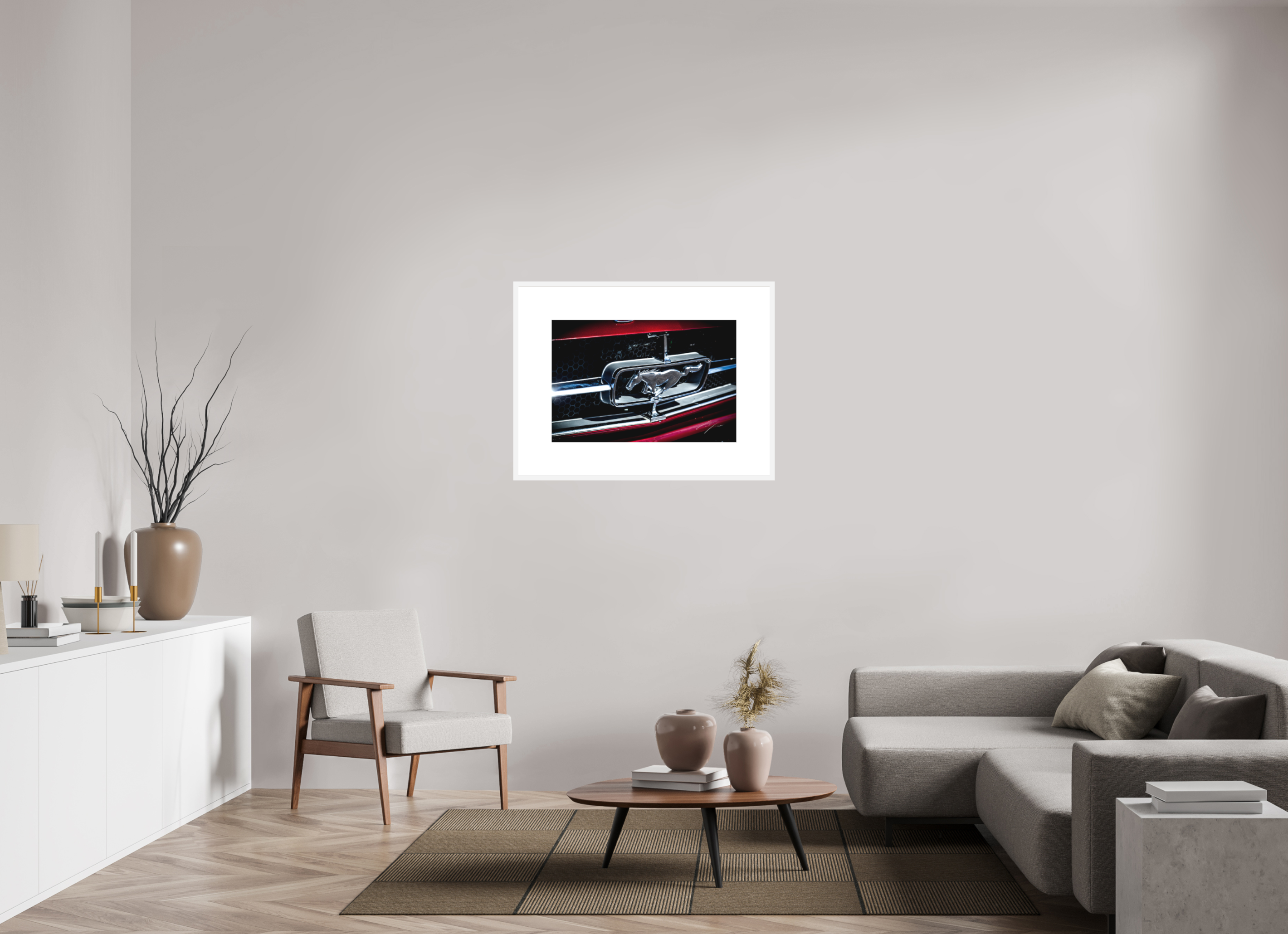 30 x 20″, FRAME SOLID WOOD [FUJIFLEX HIGH GLOSS MATTE FLOAT GLASS] 1964.5 FORD MUSTANG, No.2