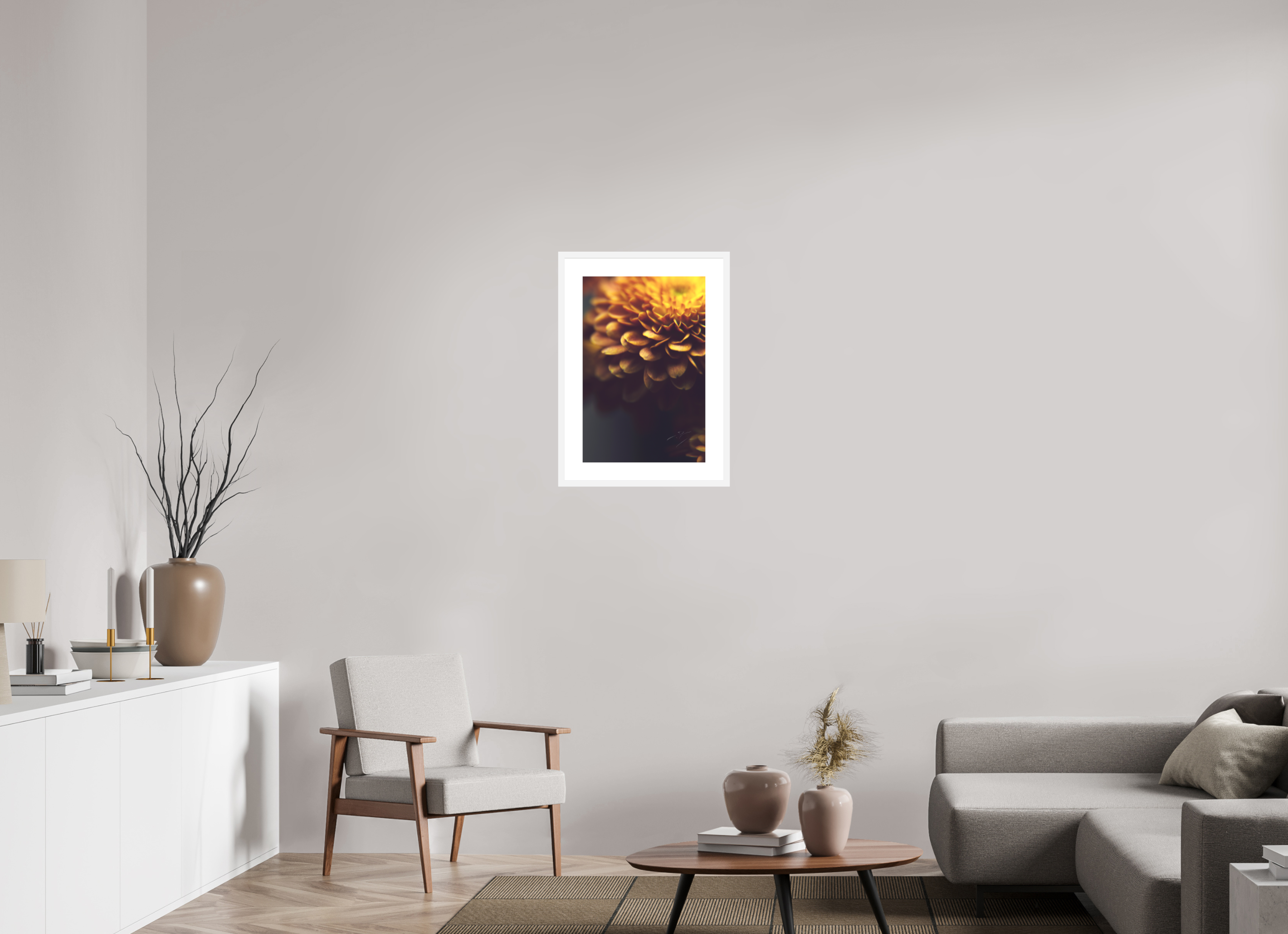 16 x 24″, FRAME - SOLID WOOD [FUJIFLEX] RUSTIC PETALS