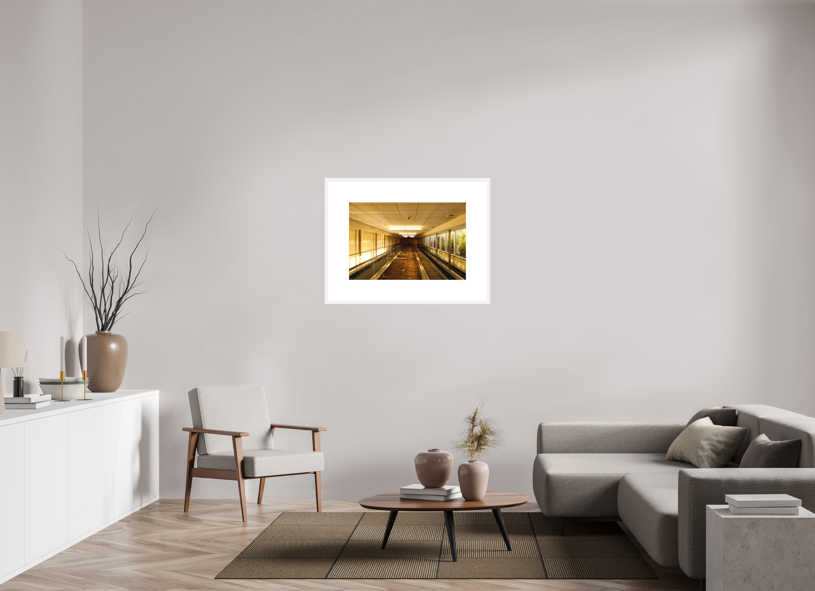 30 x 20″, FRAME SOLID WOOD [FUJI CRYSTAL DP II MATTE FLOAT GLASS] THE LONG HALL