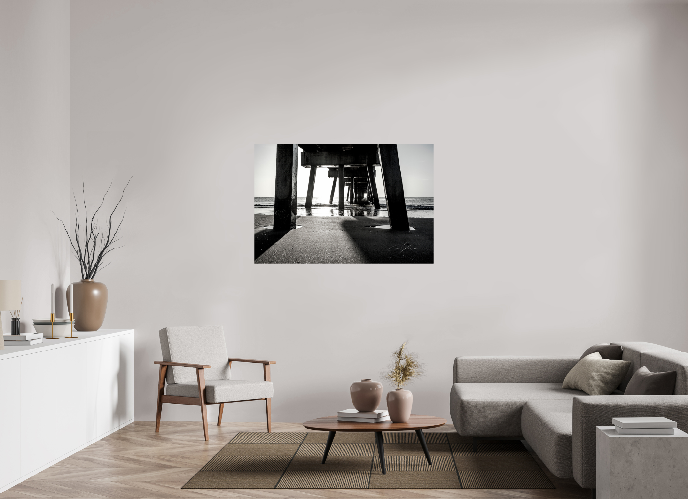54 x 36″, PRINT ONLY [FUJI CRYSTAL DP II] BENEATH THE PIER