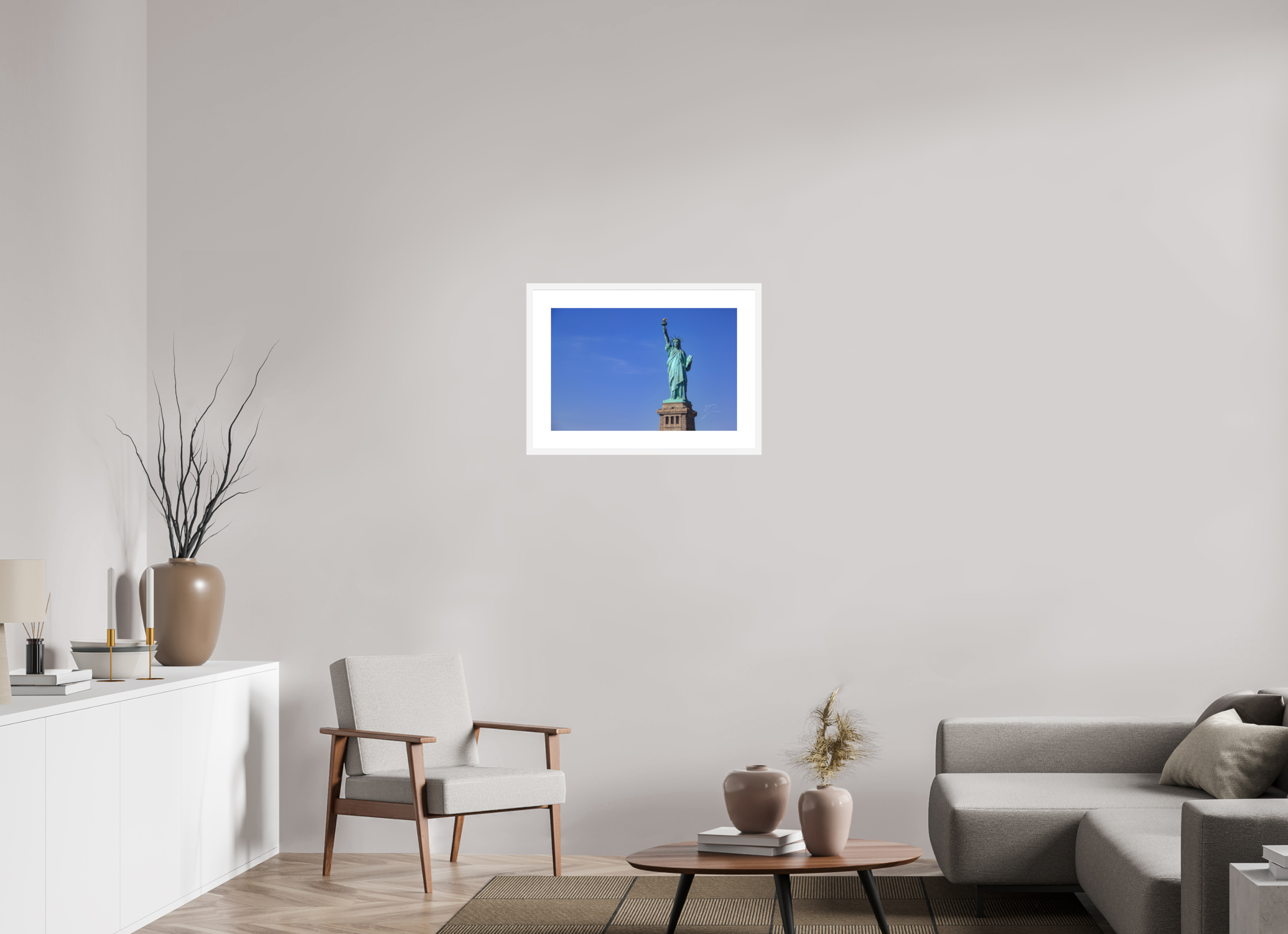 24 x 16″, FRAME - SOLID WOOD [FUJIFLEX] THE STATUE OF LIBERTY