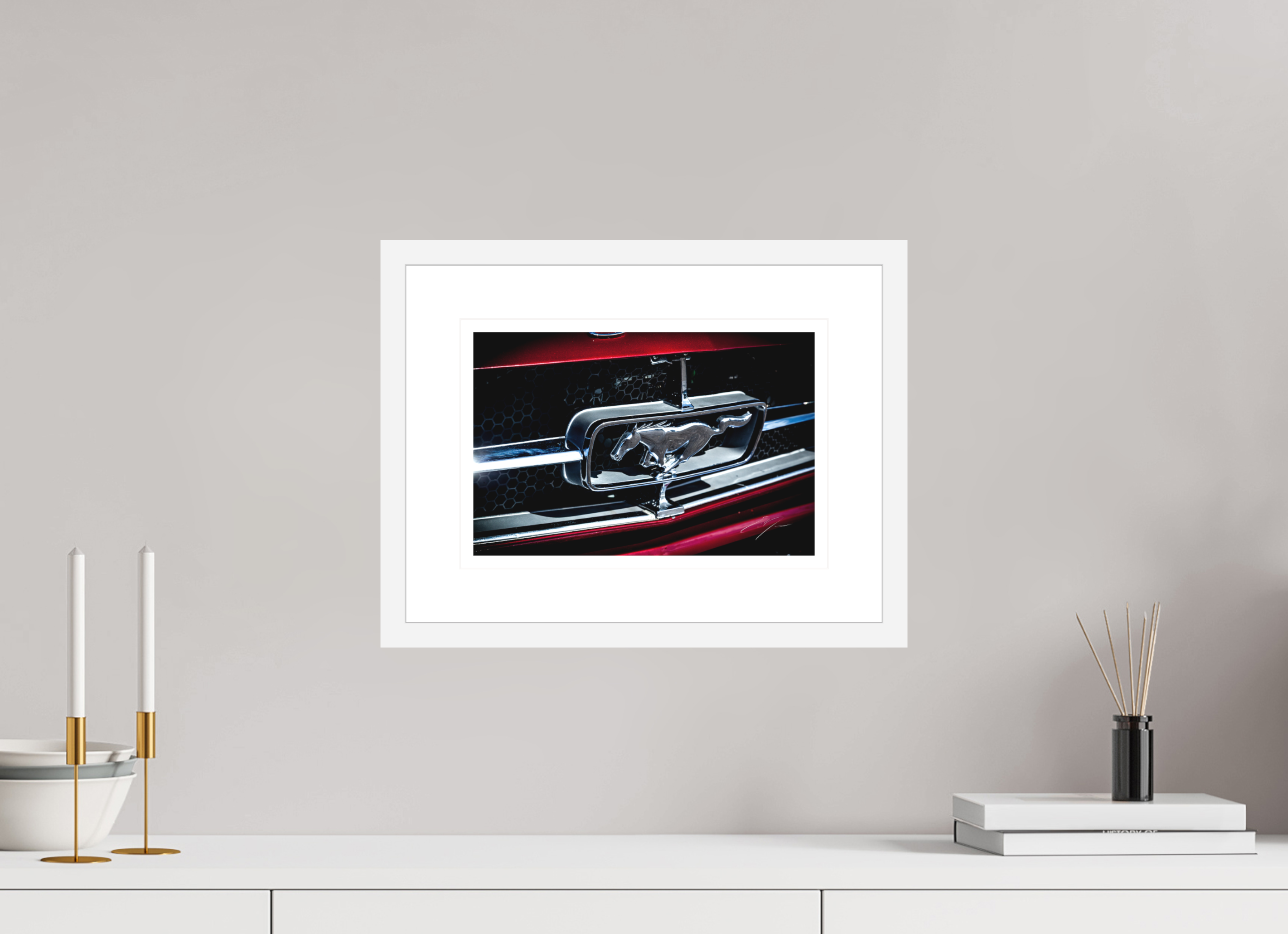 12 x 8″, FRAME - SOLID WOOD [FUJIFLEX] 1964.5 FORD MUSTANG, No.2