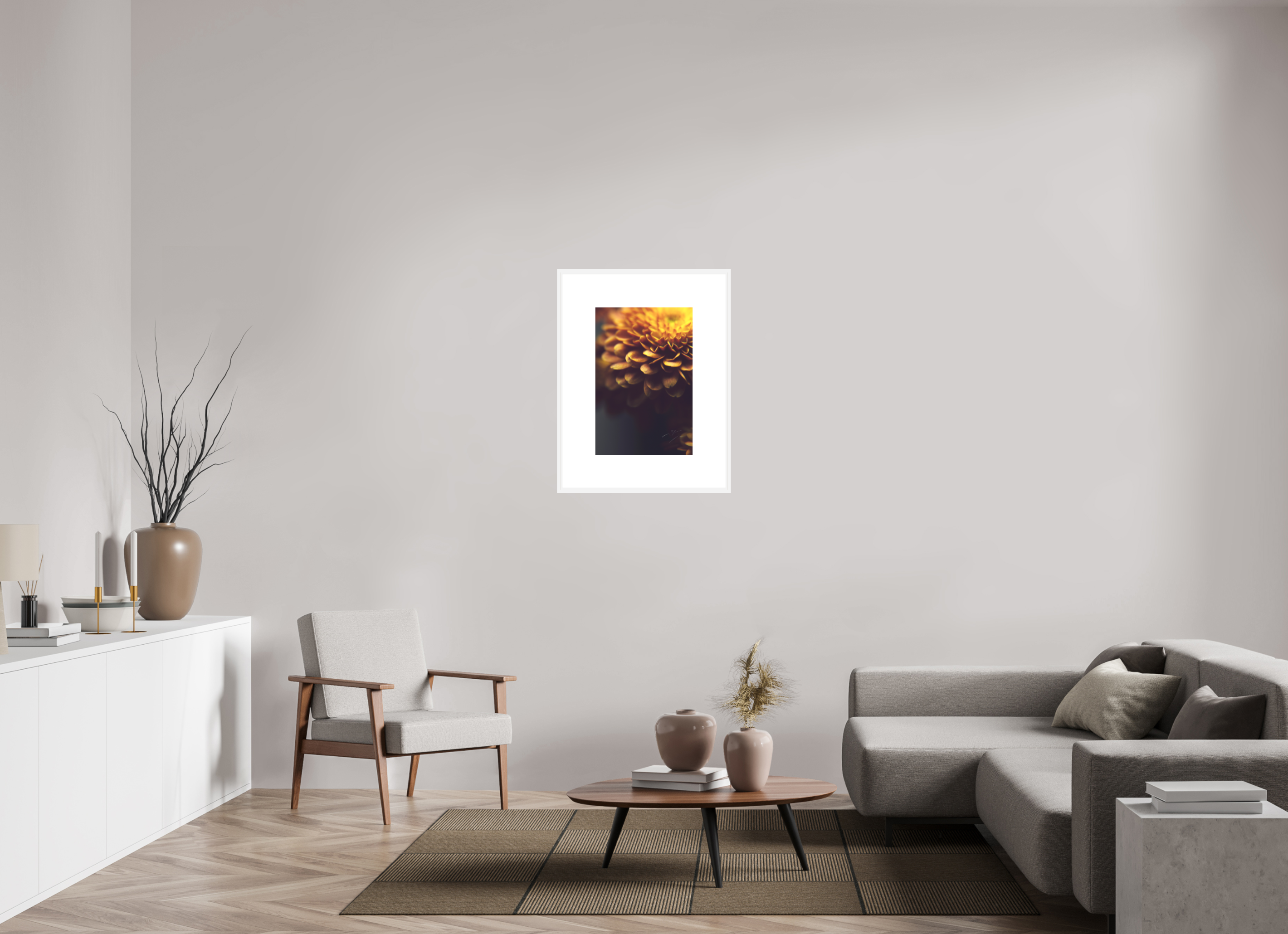 16 x 24″, FRAME SOLID WOOD [FUJI CRYSTAL DP II MATTE FLOAT GLASS] RUSTIC PETALS