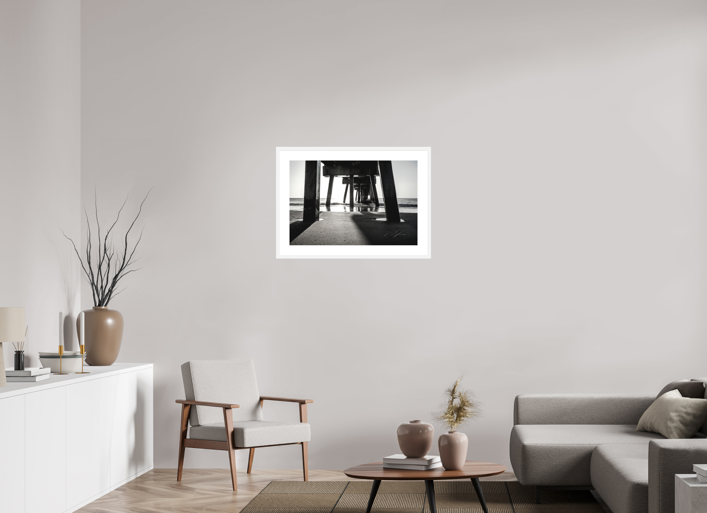 30 x 20″, FRAME - SOLID WOOD [FUJIFLEX] BENEATH THE PIER