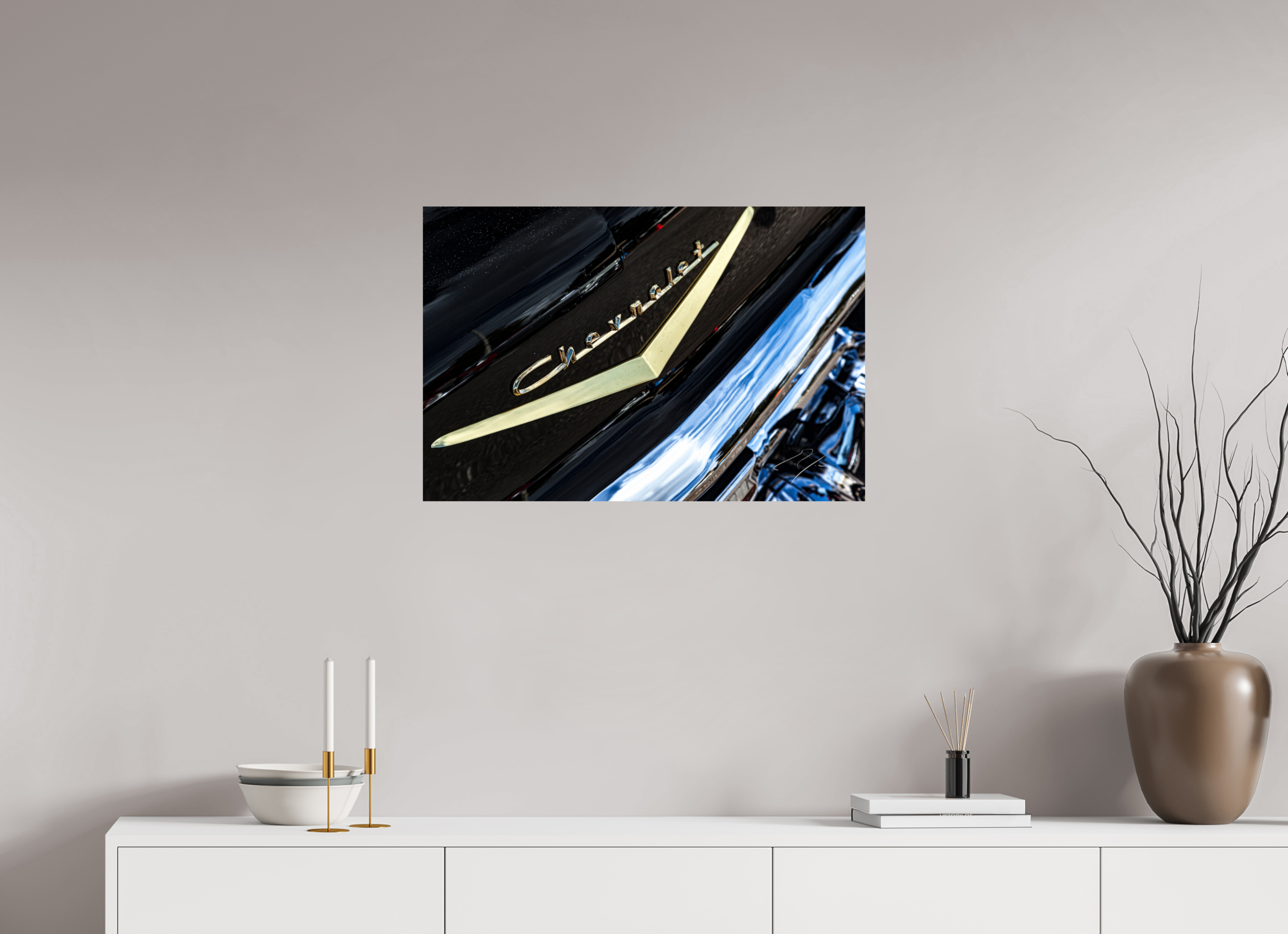 30 x 20″, PHOTO PRINT - FUJIFLEX HIGH GLOSS 1957 CHEVY BEL AIR, No.7