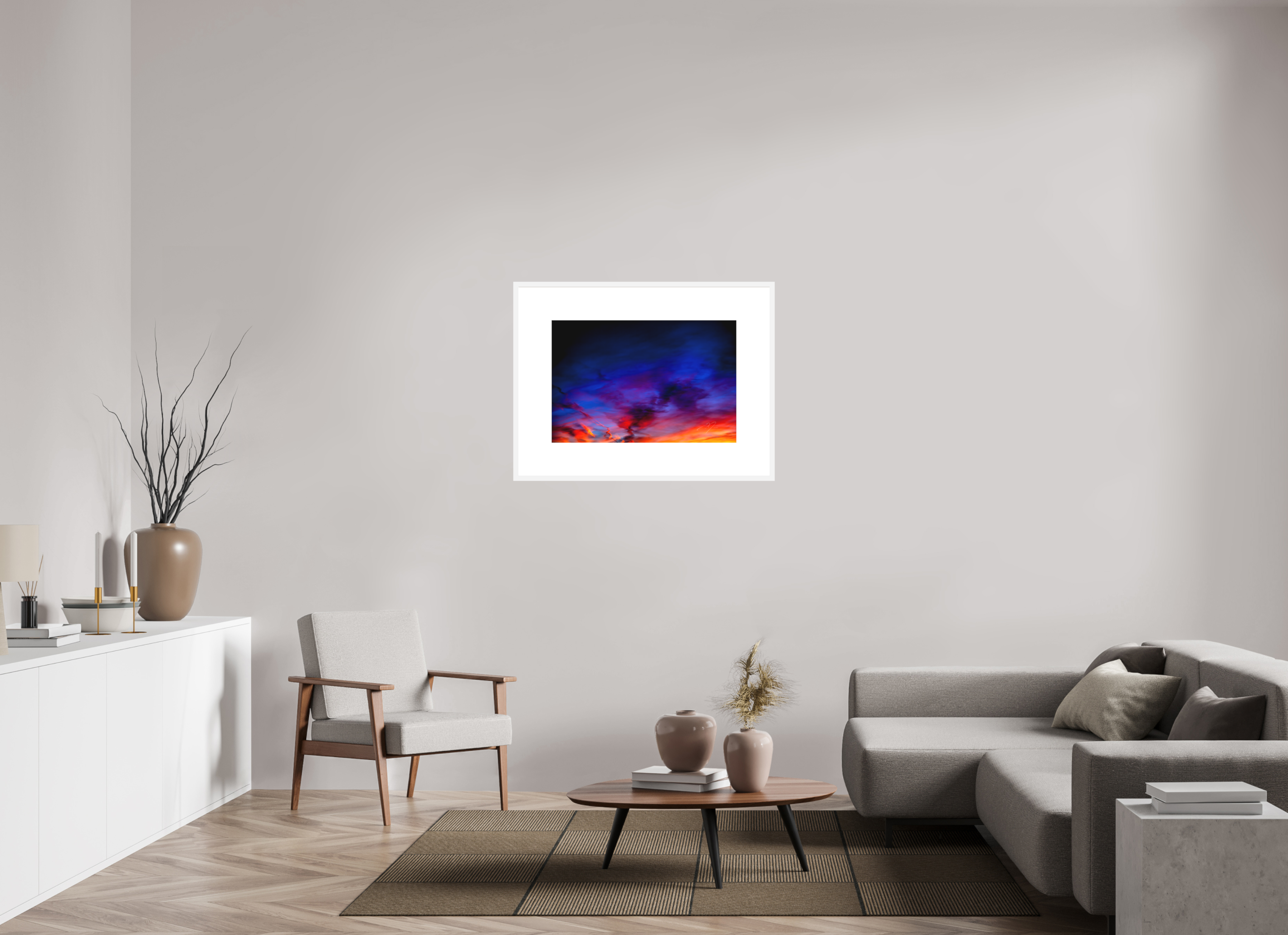 30 x 20″, FRAME SOLID WOOD [FUJI CRYSTAL DP II MATTE FLOAT GLASS] SEA OF COLORS