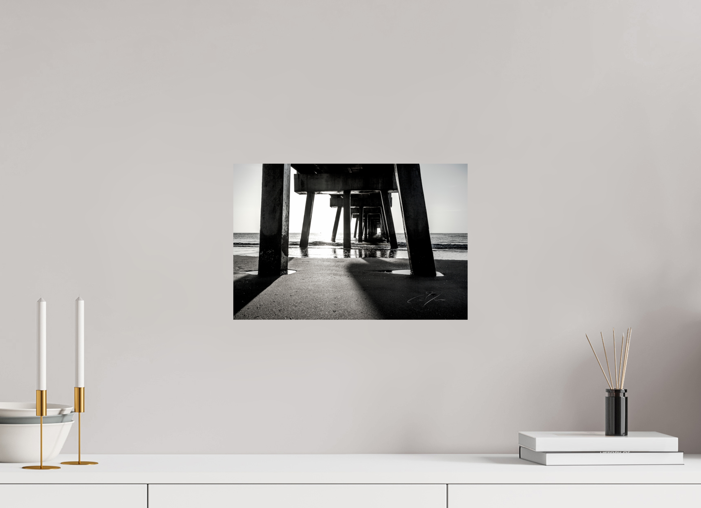 15 x 10″, PRINT ONLY [FUJI CRYSTAL DP II] BENEATH THE PIER