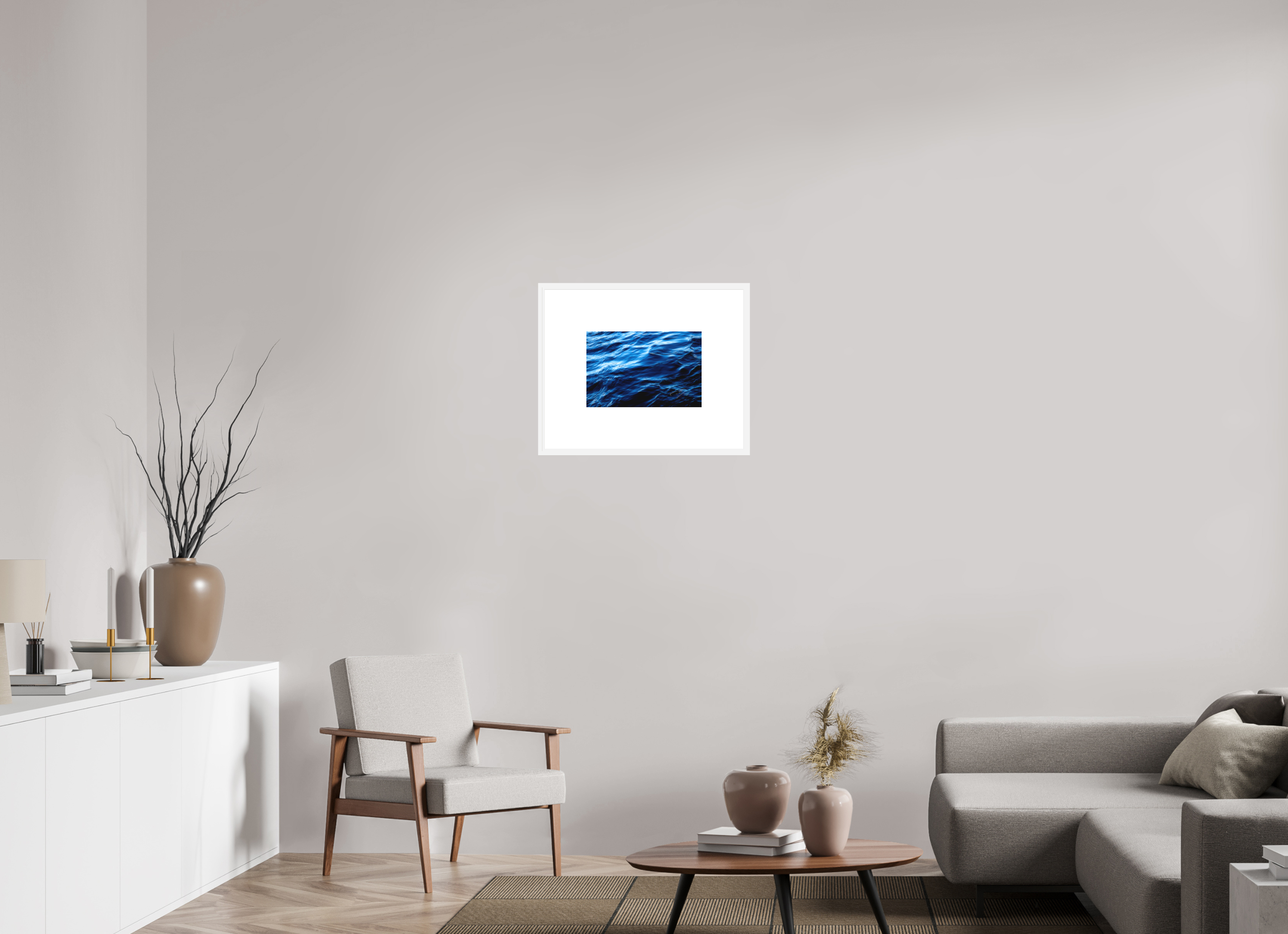 15 x 10″, FRAME SOLID WOOD [FUJI CRYSTAL DP II MATTE FLOAT GLASS] WATER, No.6