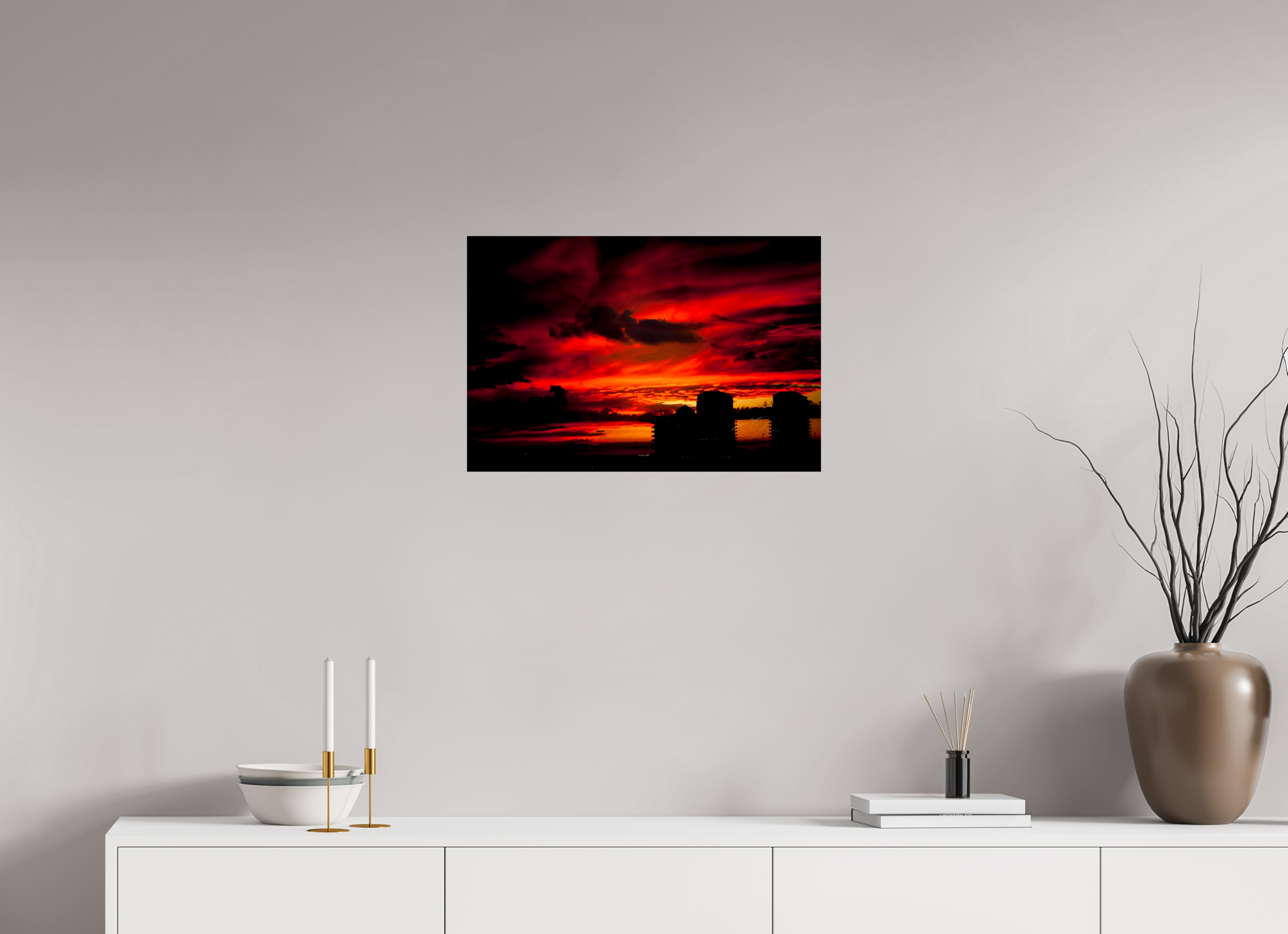 24 x 16″, PHOTO PRINT - FUJIFLEX HIGH GLOSS RED SKY