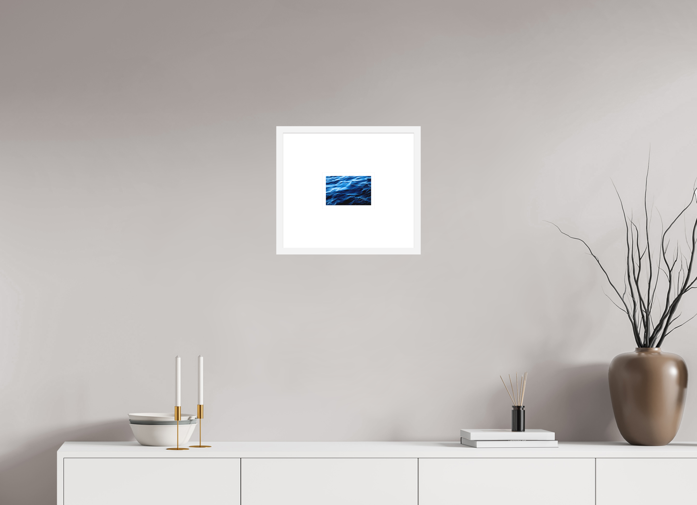 6 x 4″, FRAME SOLID WOOD [FUJIFLEX HIGH GLOSS MATTE FLOAT GLASS] WATER, No.6