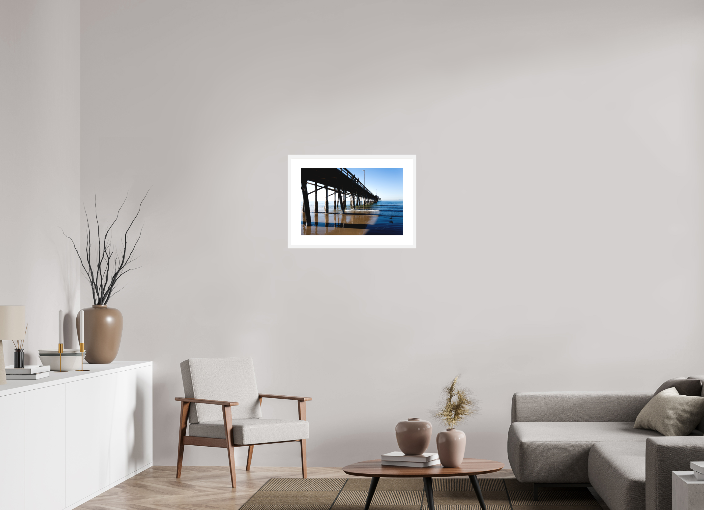 24 x 16″, FRAME - SOLID WOOD [FUJIFLEX] ALONG THE PIER