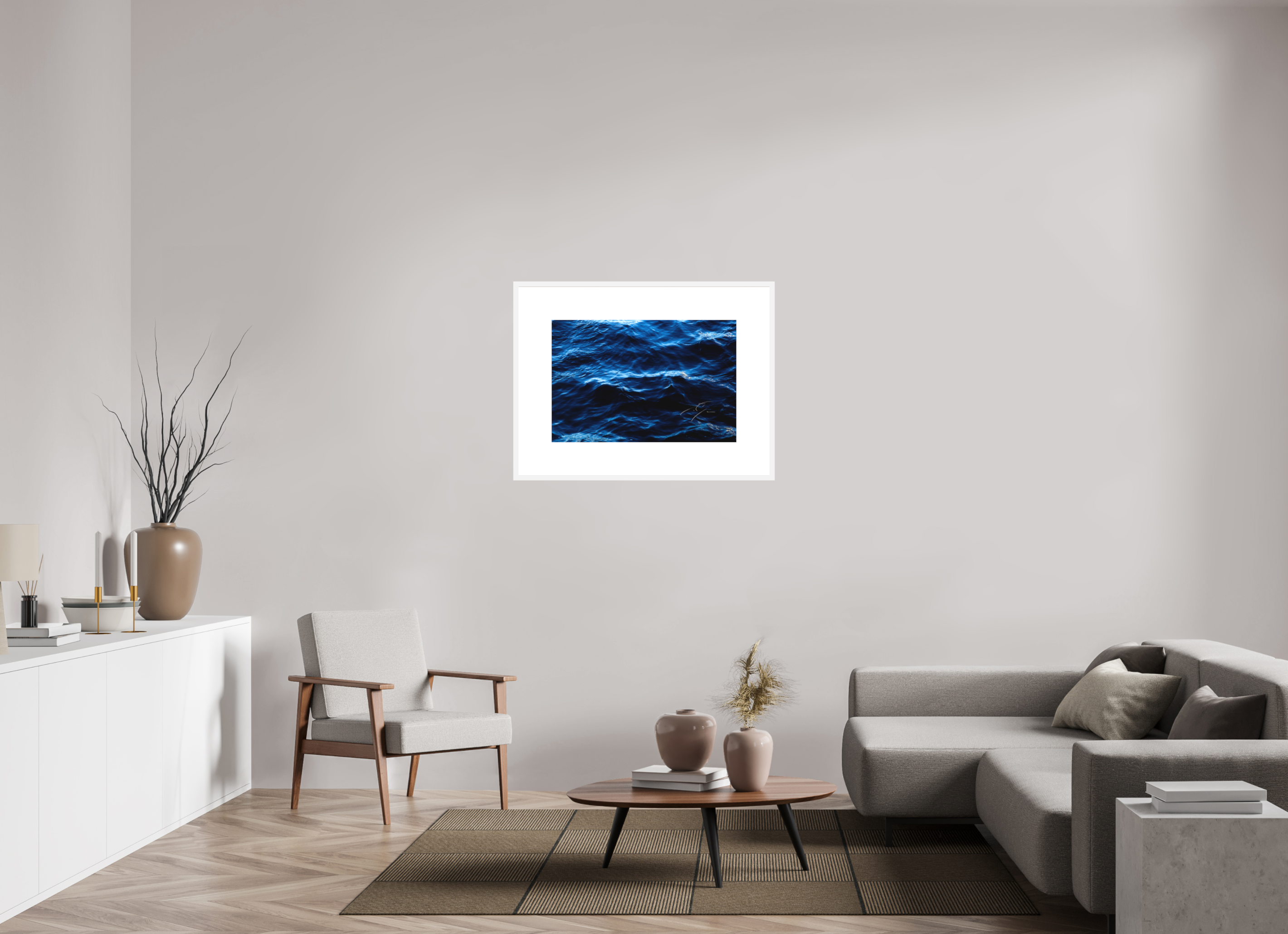 30 x 20″, FRAME SOLID WOOD [FUJI CRYSTAL DP II MATTE FLOAT GLASS] WATER, No.2