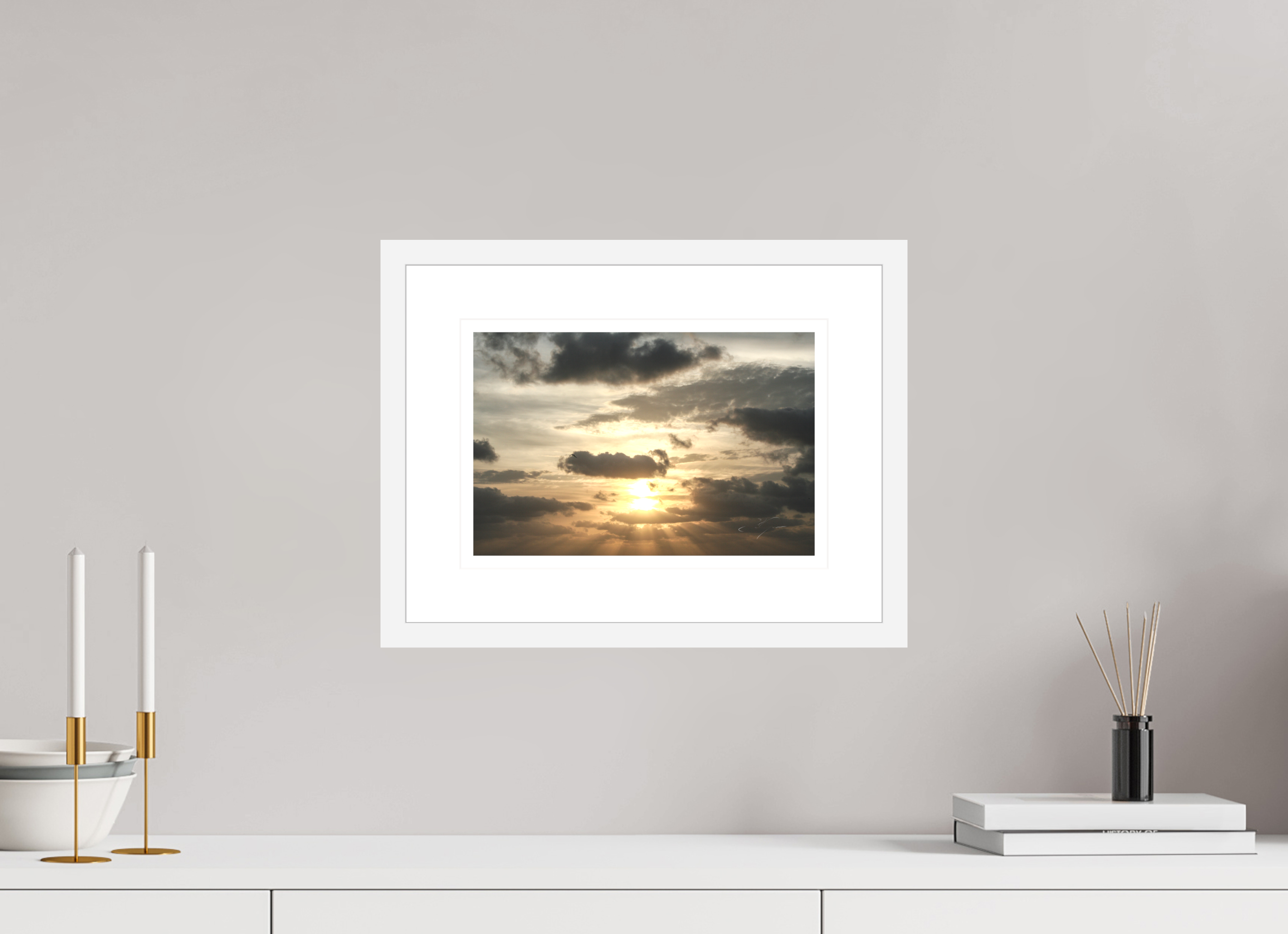 12 x 8″, FRAME - SOLID WOOD [FUJIFLEX] RAYS OF LIGHT