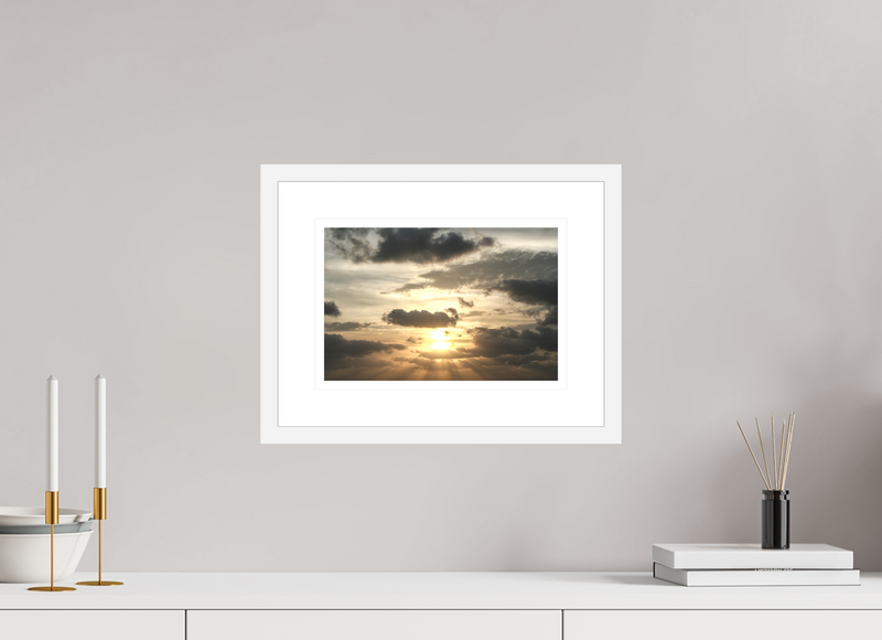 12 x 8″, FRAME - SOLID WOOD [FUJIFLEX] RAYS OF LIGHT