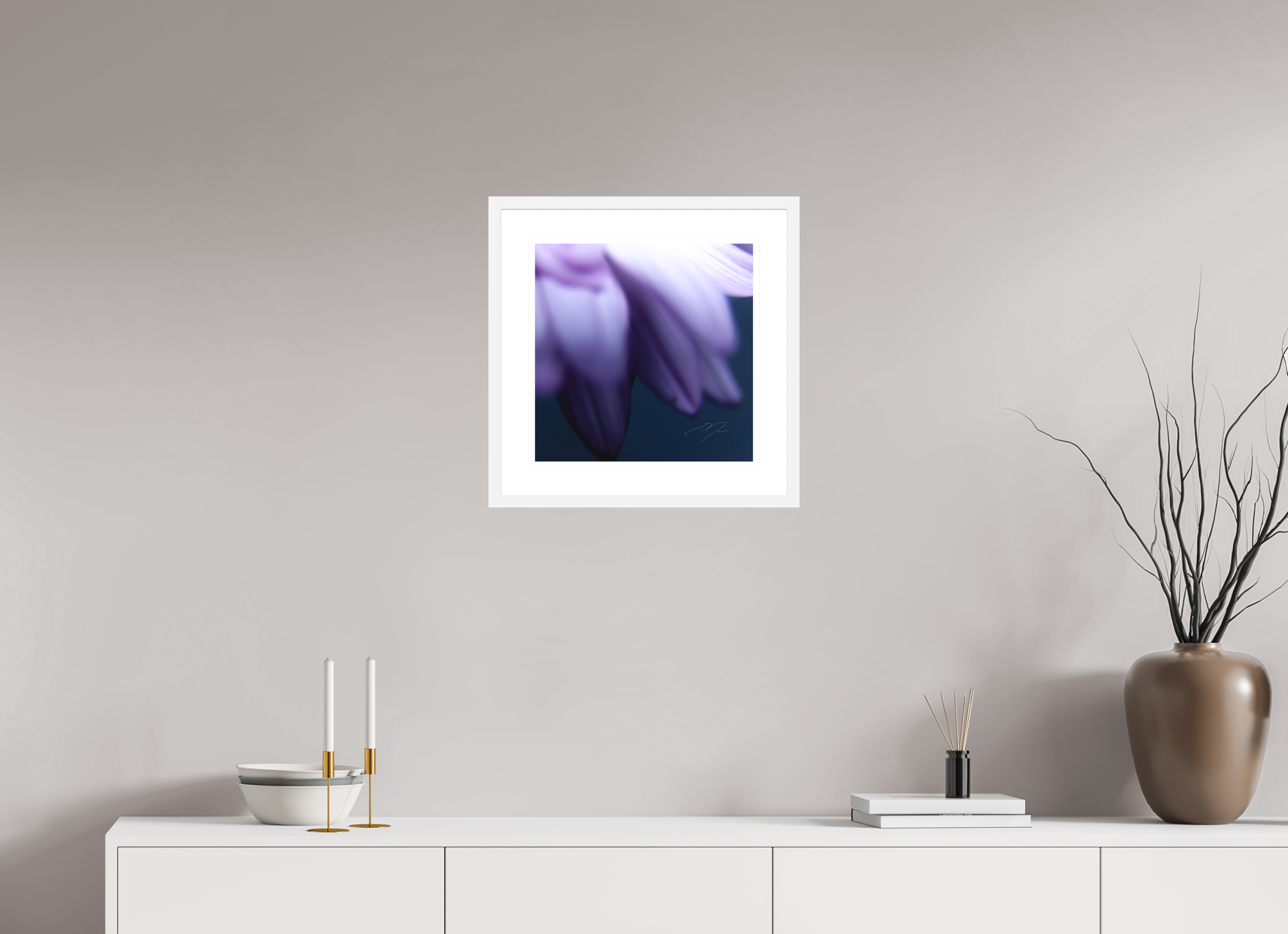 15 x 15″, FRAME - SOLID WOOD [FUJIFLEX] PETALS' EDGE