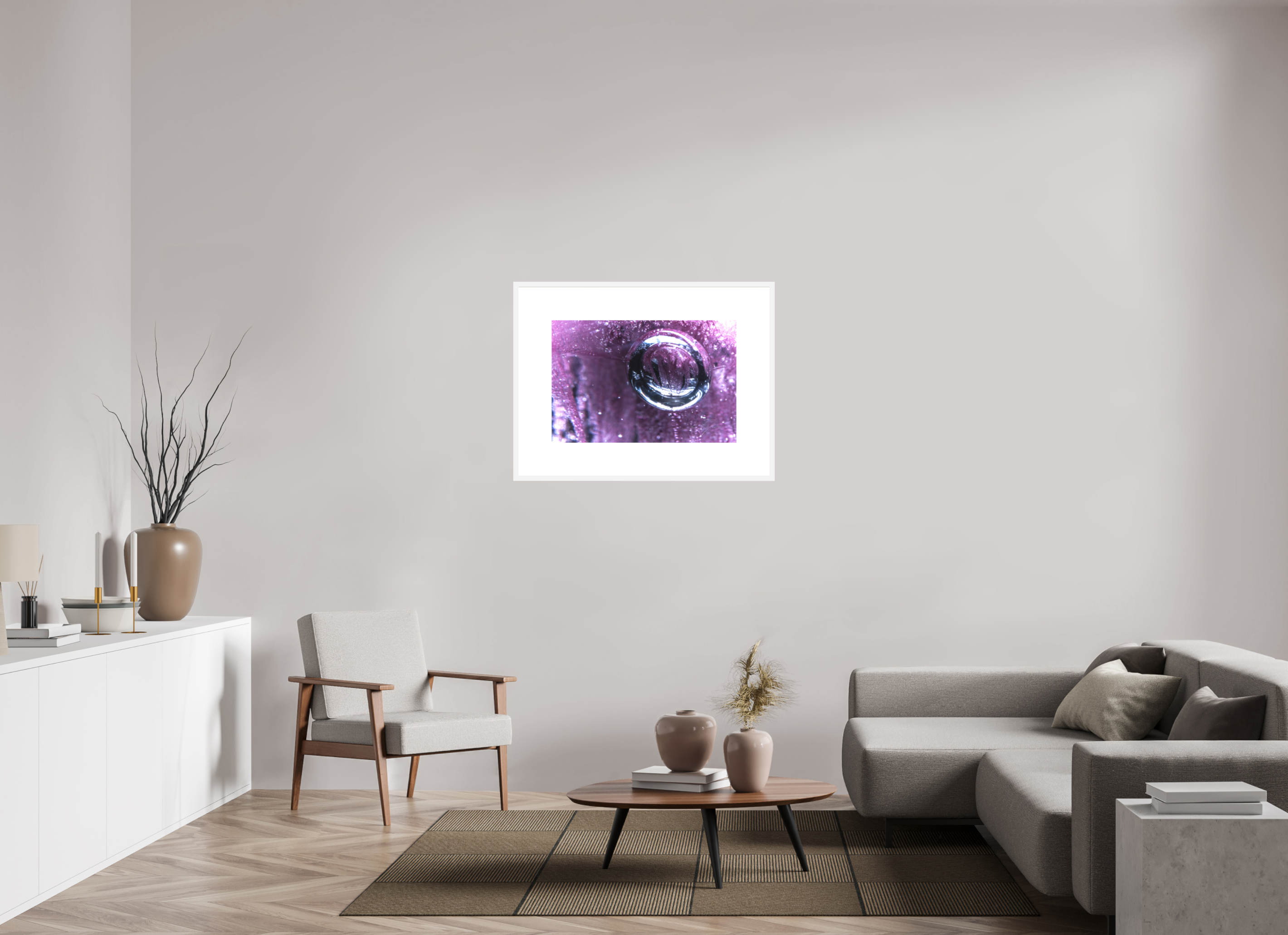 30 x 20″, FRAME SOLID WOOD [FUJIFLEX HIGH GLOSS MATTE FLOAT GLASS] BIRTH