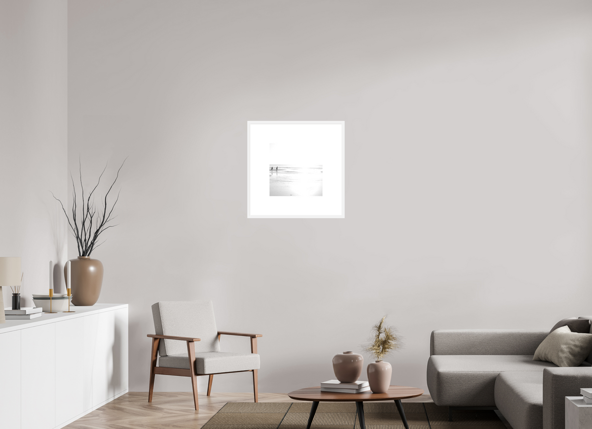 15 x 15″, FRAME SOLID WOOD [ILFORD BW PAPER | MATTE FLOAT GLASS] EDGE OF LIGHT