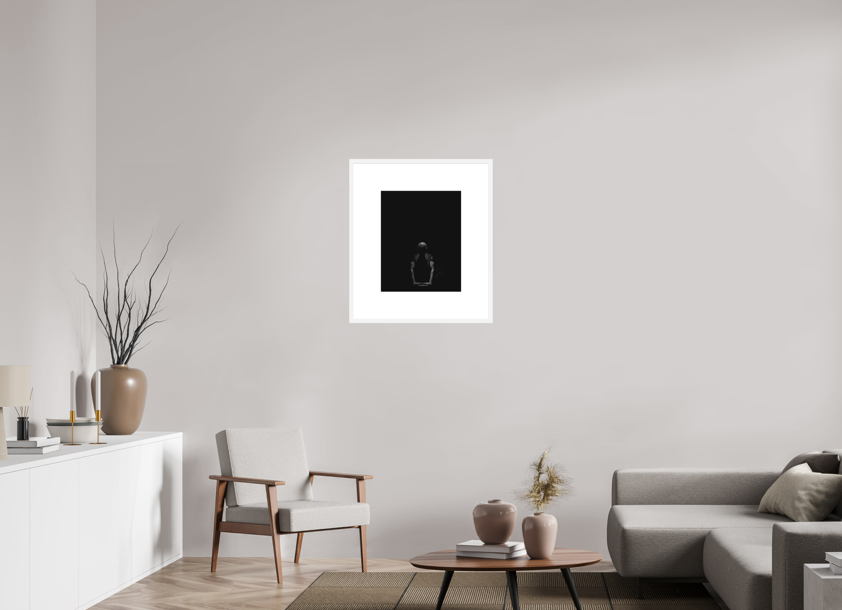 16 x 20″, FRAME SOLID WOOD [FUJI CRYSTAL DP II MATTE FLOAT GLASS] OVER ME
