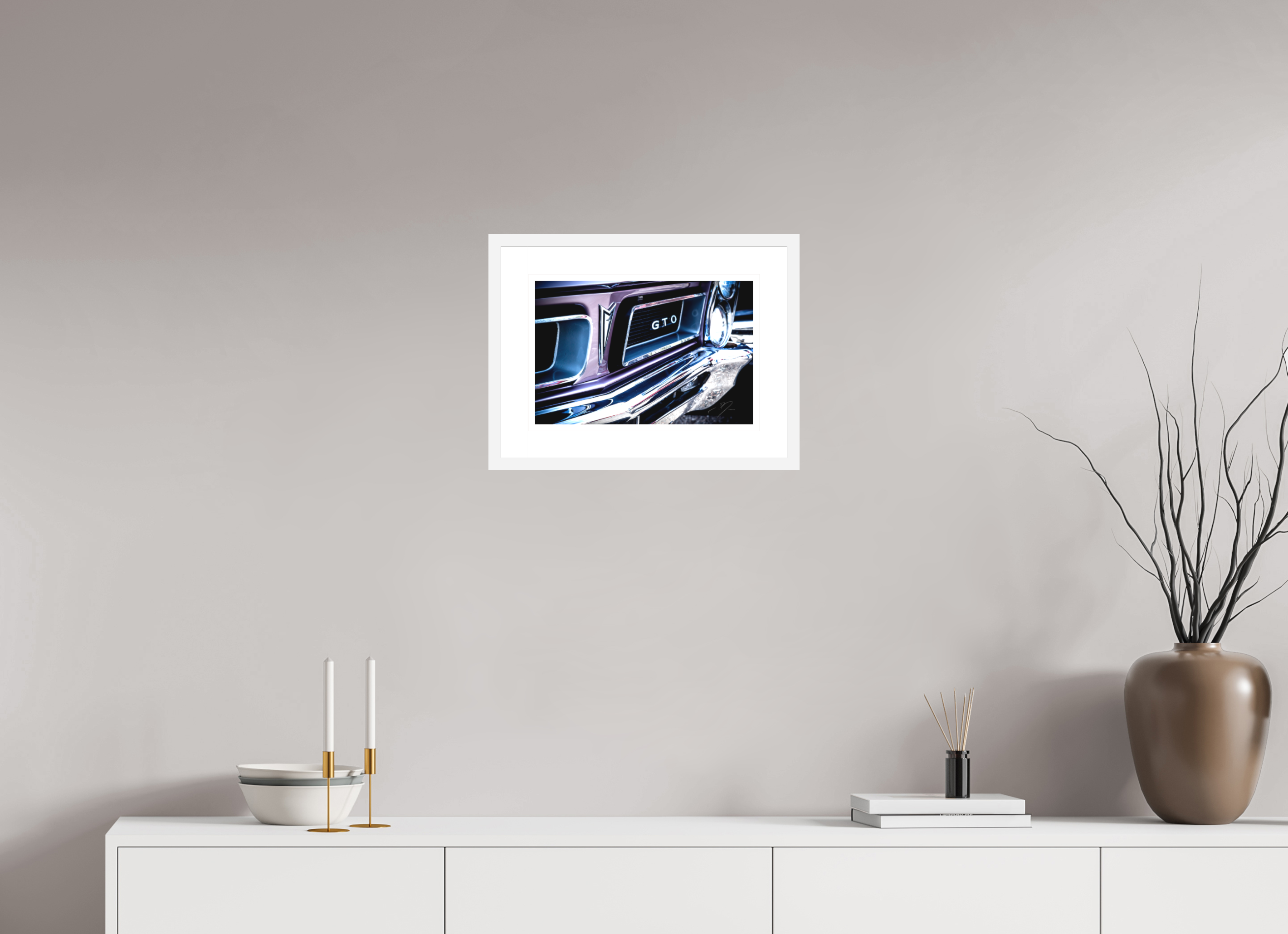 15 x 10″, FRAME - SOLID WOOD [FUJIFLEX] 1965 PONTIAC GTO, No.3