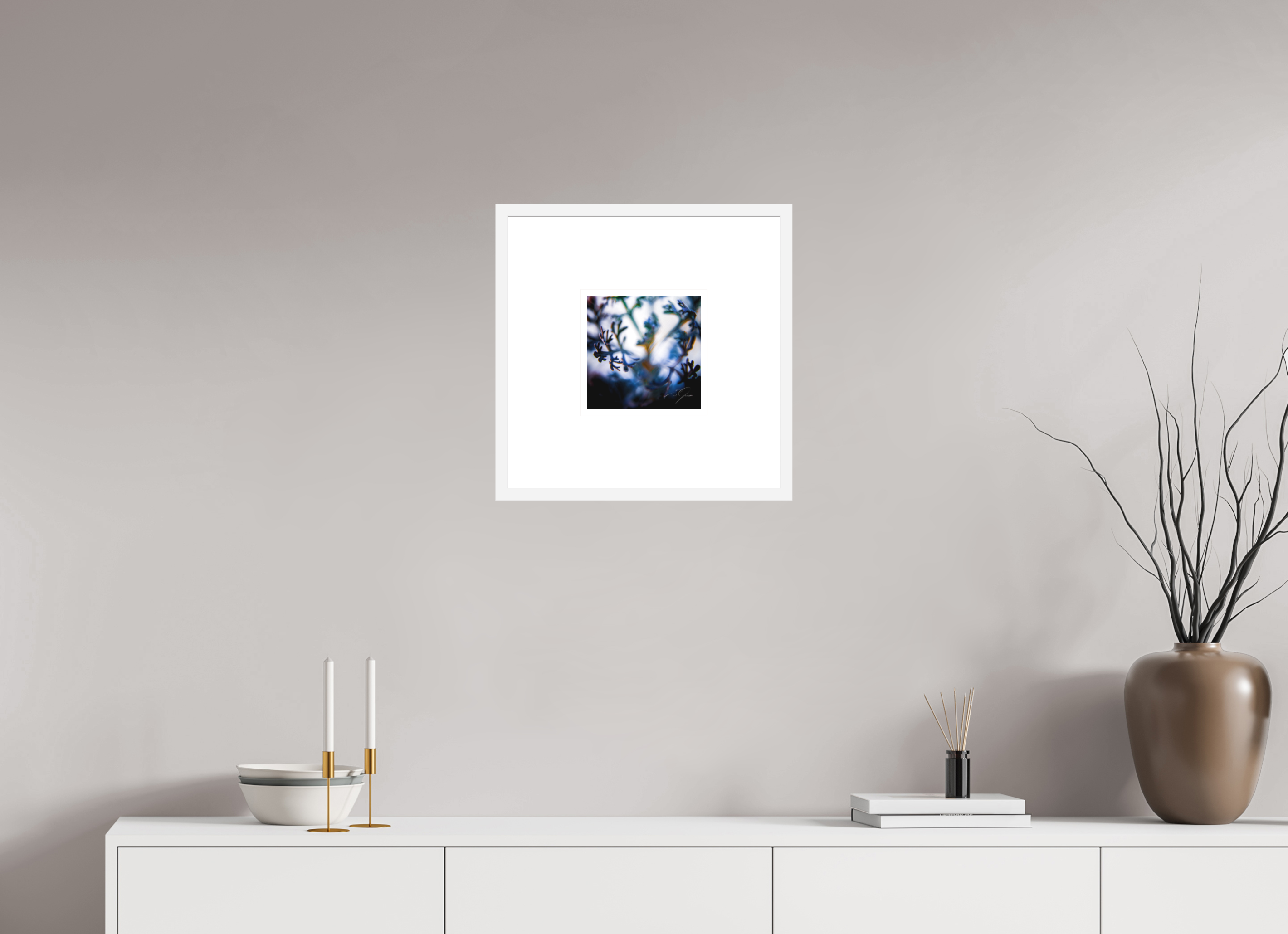 8 x 8″, FRAME SOLID WOOD [FUJI CRYSTAL DP II MATTE FLOAT GLASS] SENTIENCE