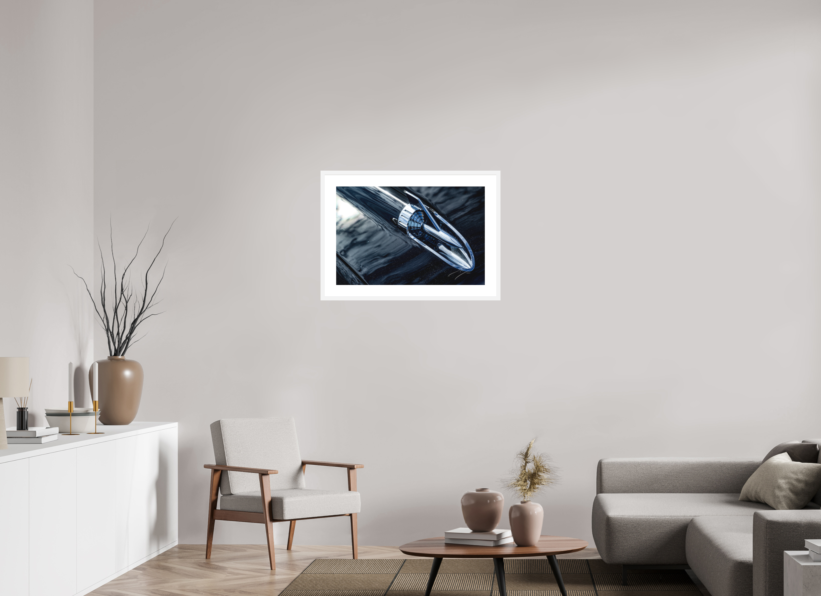 30 x 20″, FRAME - SOLID WOOD [FUJIFLEX] 1957 CHEVY BEL AIR, No.6