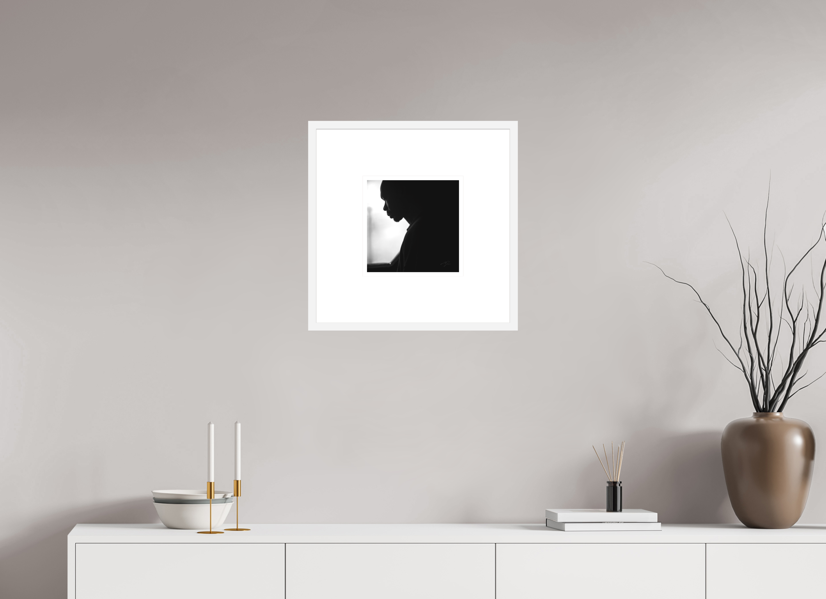 10 x 10″, FRAME SOLID WOOD [FUJI CRYSTAL DP II MATTE FLOAT GLASS] SHADOWS