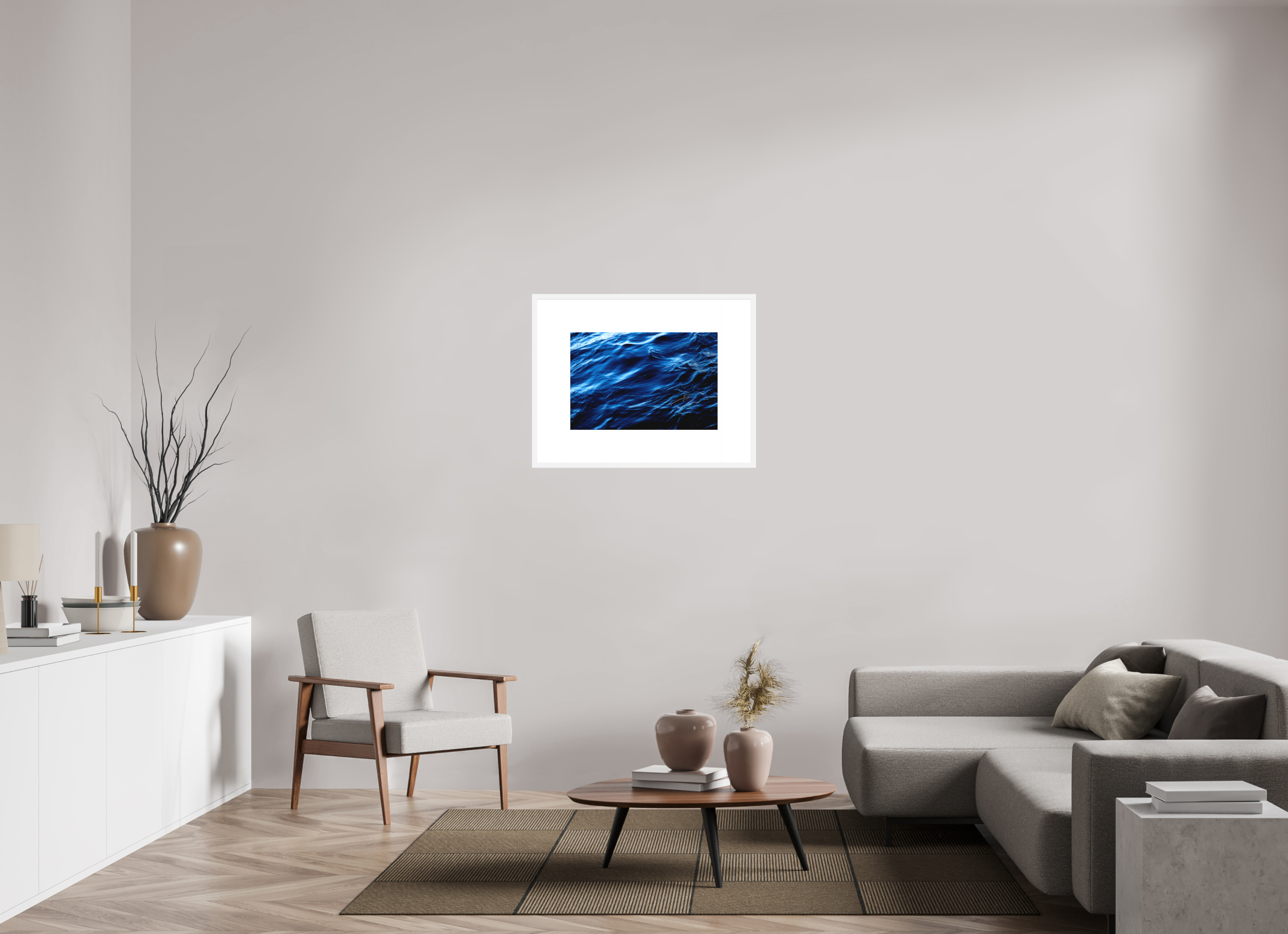 24 x 16″, FRAME SOLID WOOD [FUJI CRYSTAL DP II MATTE FLOAT GLASS] WATER, No.5