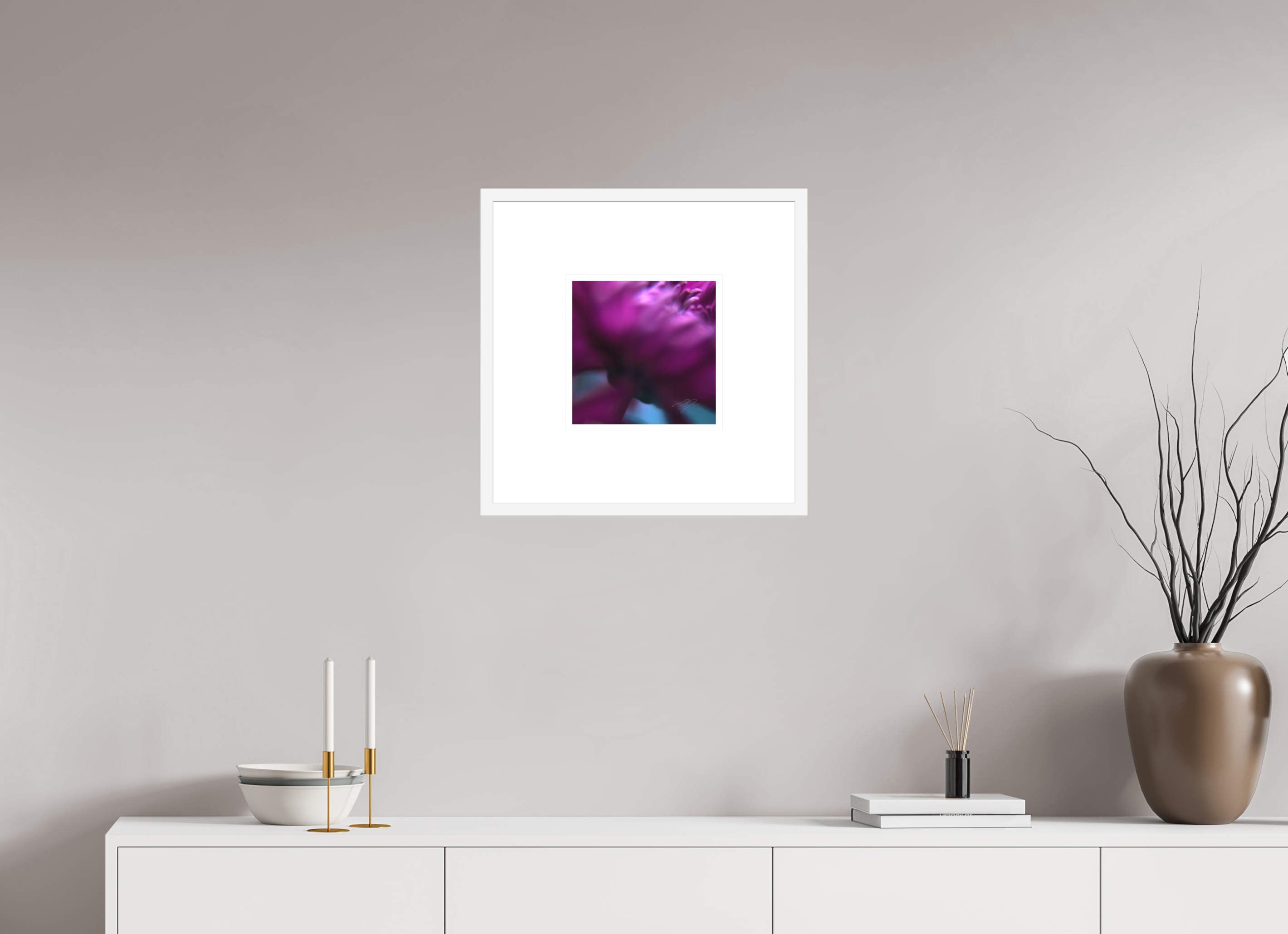 10 x 10″, FRAME SOLID WOOD [FUJIFLEX HIGH GLOSS MATTE FLOAT GLASS] UNDERNEATH